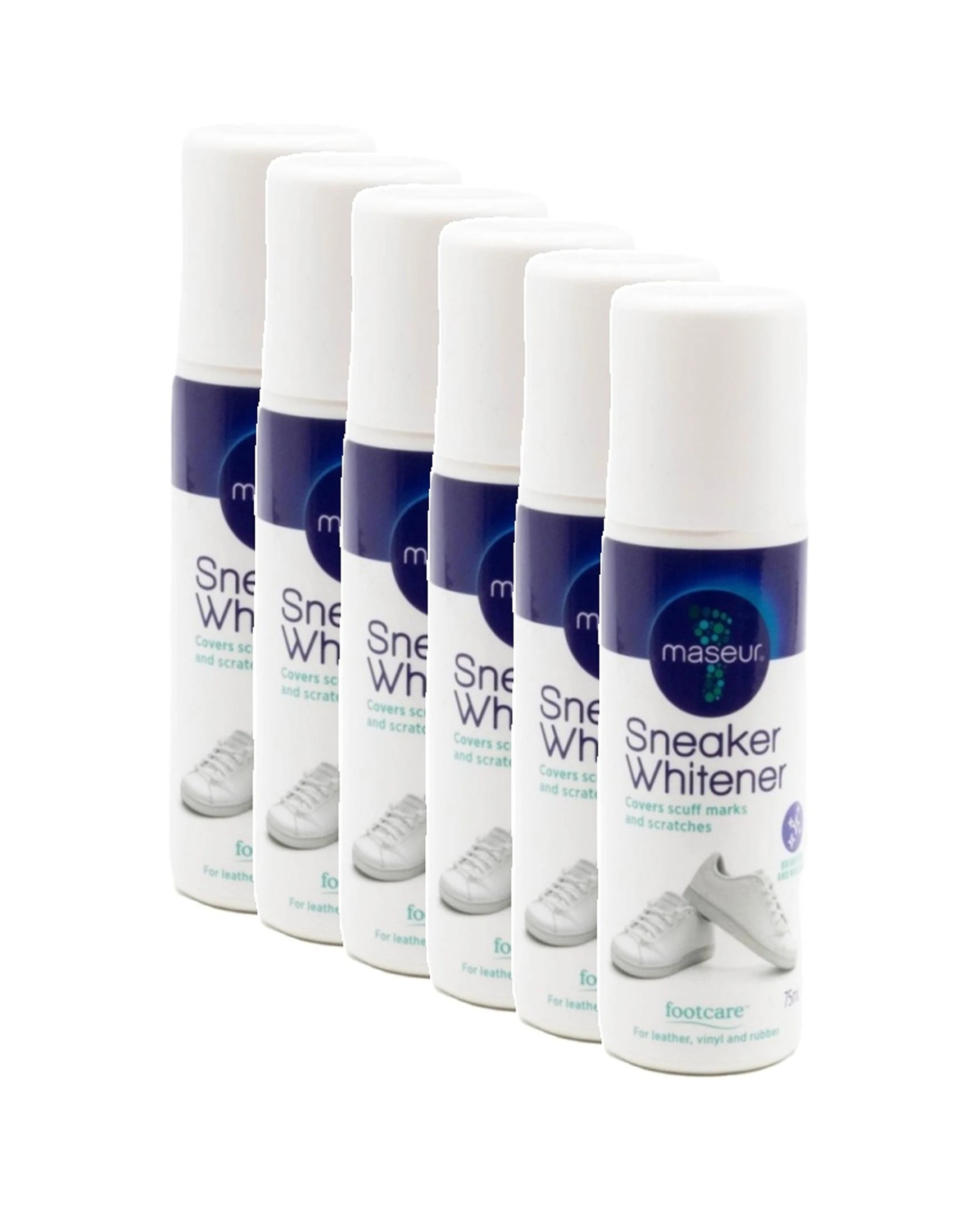 1 Maseur 6PK Sneaker Whitener Spray Leather Vinyl Rubber Shoes 75ml - 2 - Multi, 1 of 4