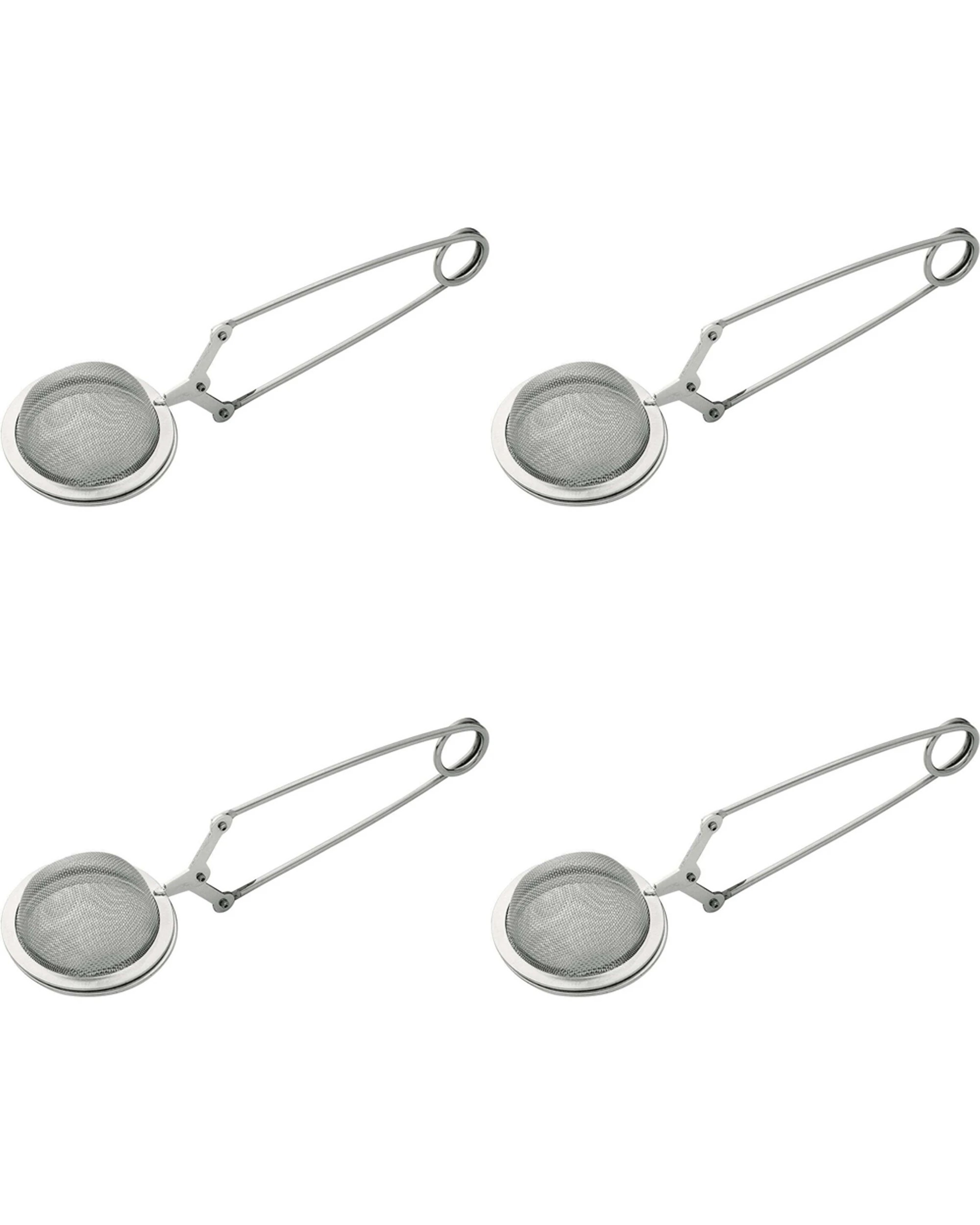 1 Avanti 4PK Stainless Steel Fine Mesh Tea Infuser Spring Loaded - Silver, 1 of 2