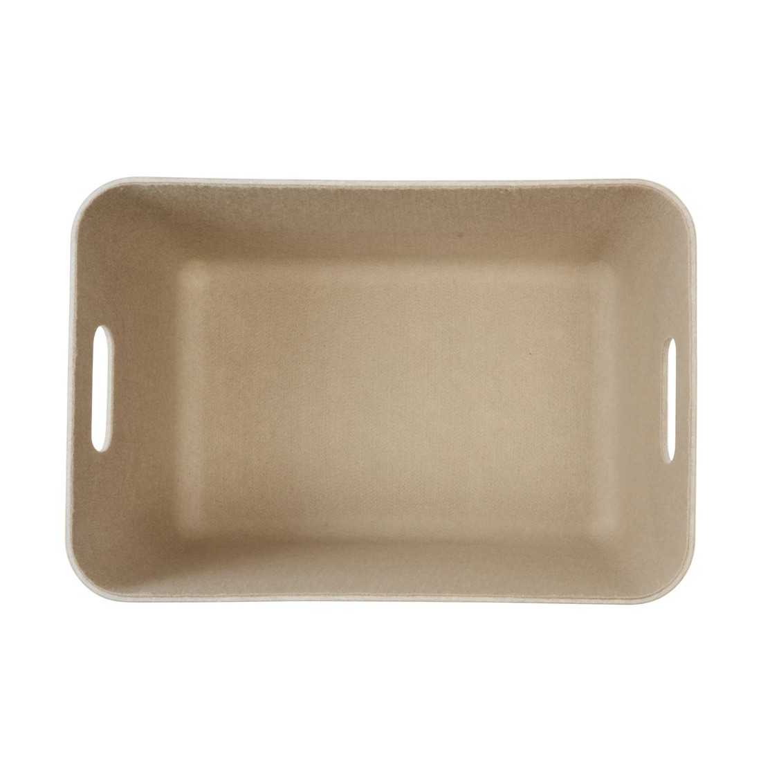 6 2 Tone Flat Felt Basket - Large, Grey, 6 of 7