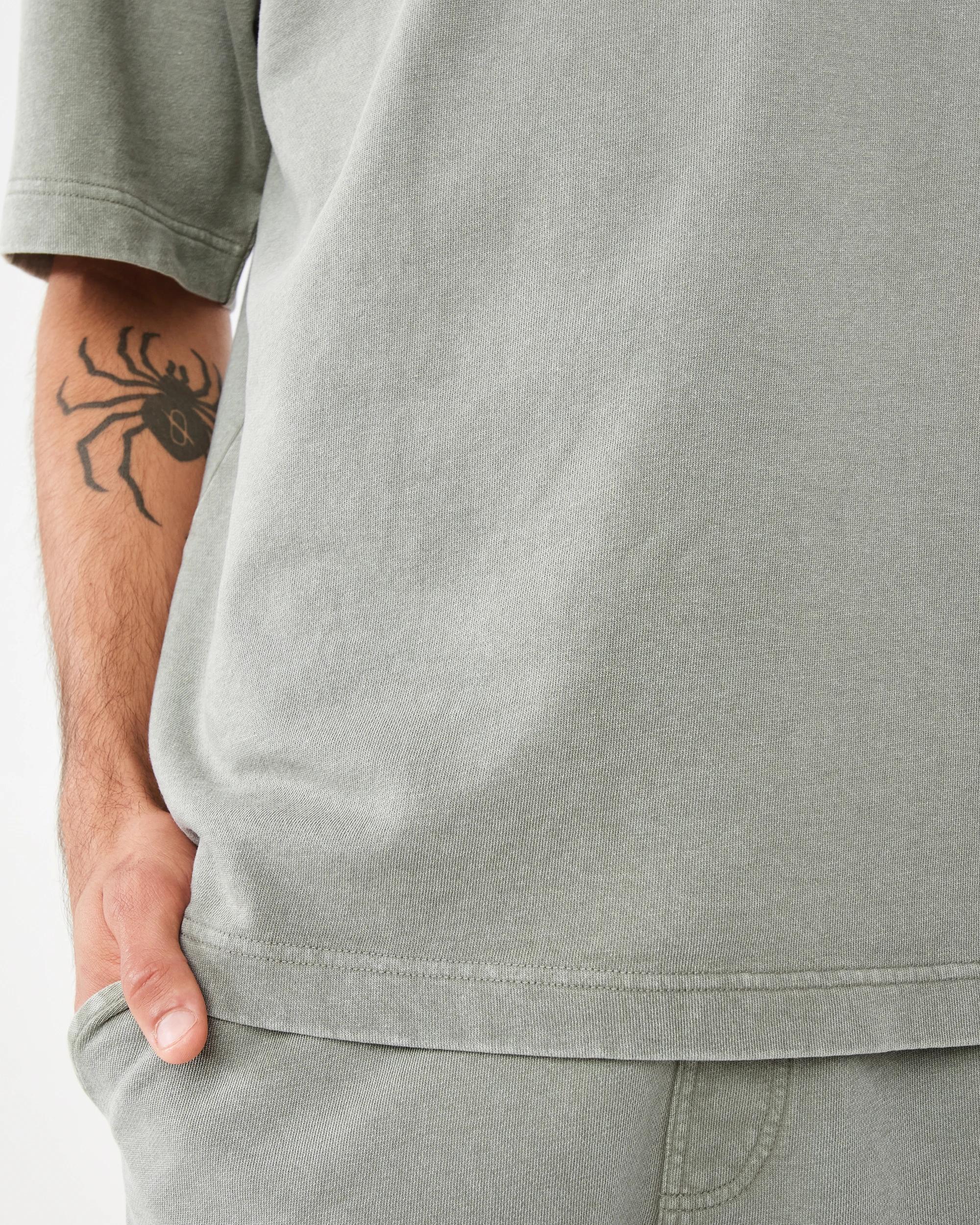 7 Terry Oversized T-shirt Grn Smkolv, 7 of 7