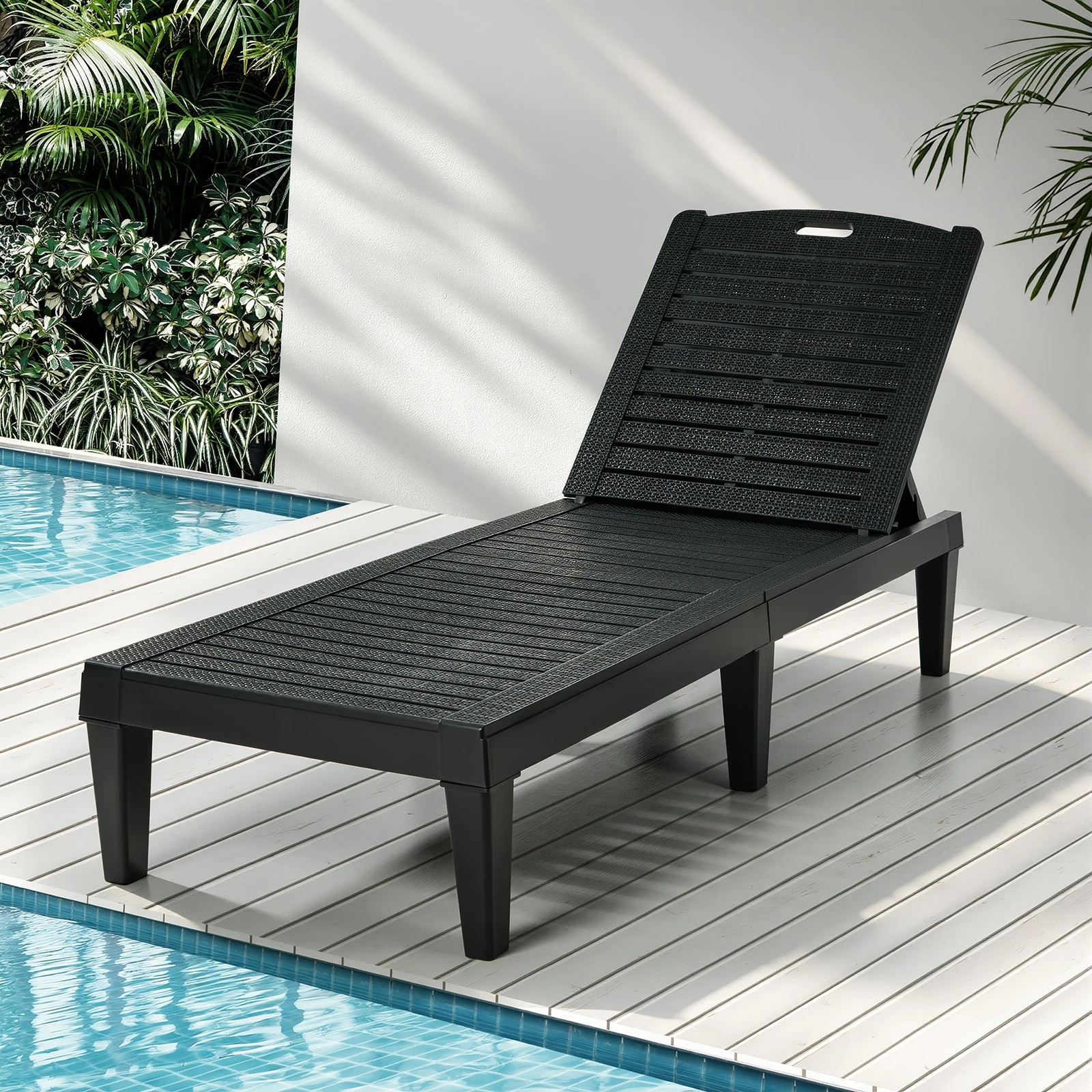 3 Livsip Sun Lounge Adjustable Outdoor Lounger Beach Chair Patio Furniture - Black, 3 of 8