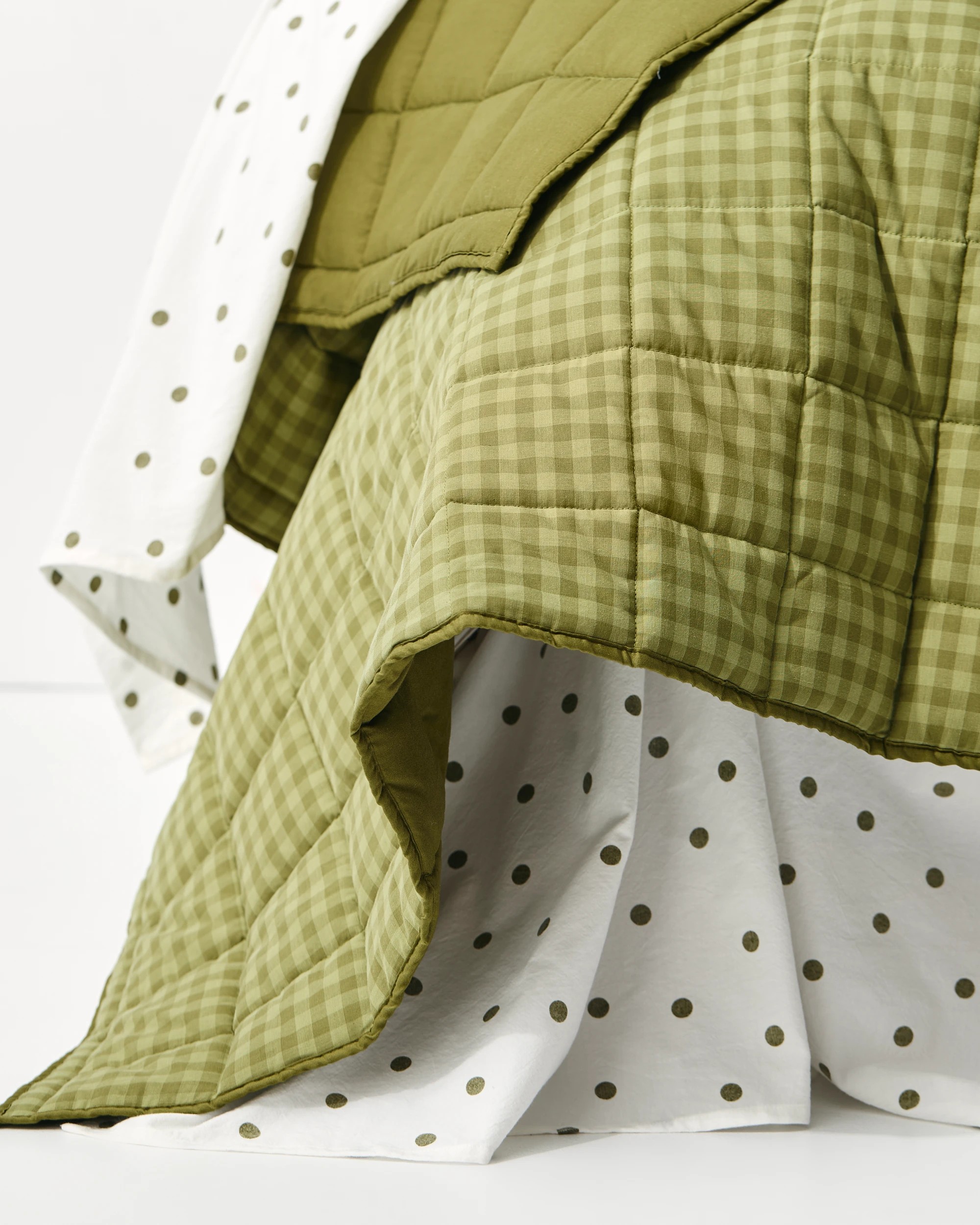 6 Target Hudson Gingham Cotton Coverlet - Queen Bed - Green, 6 of 7