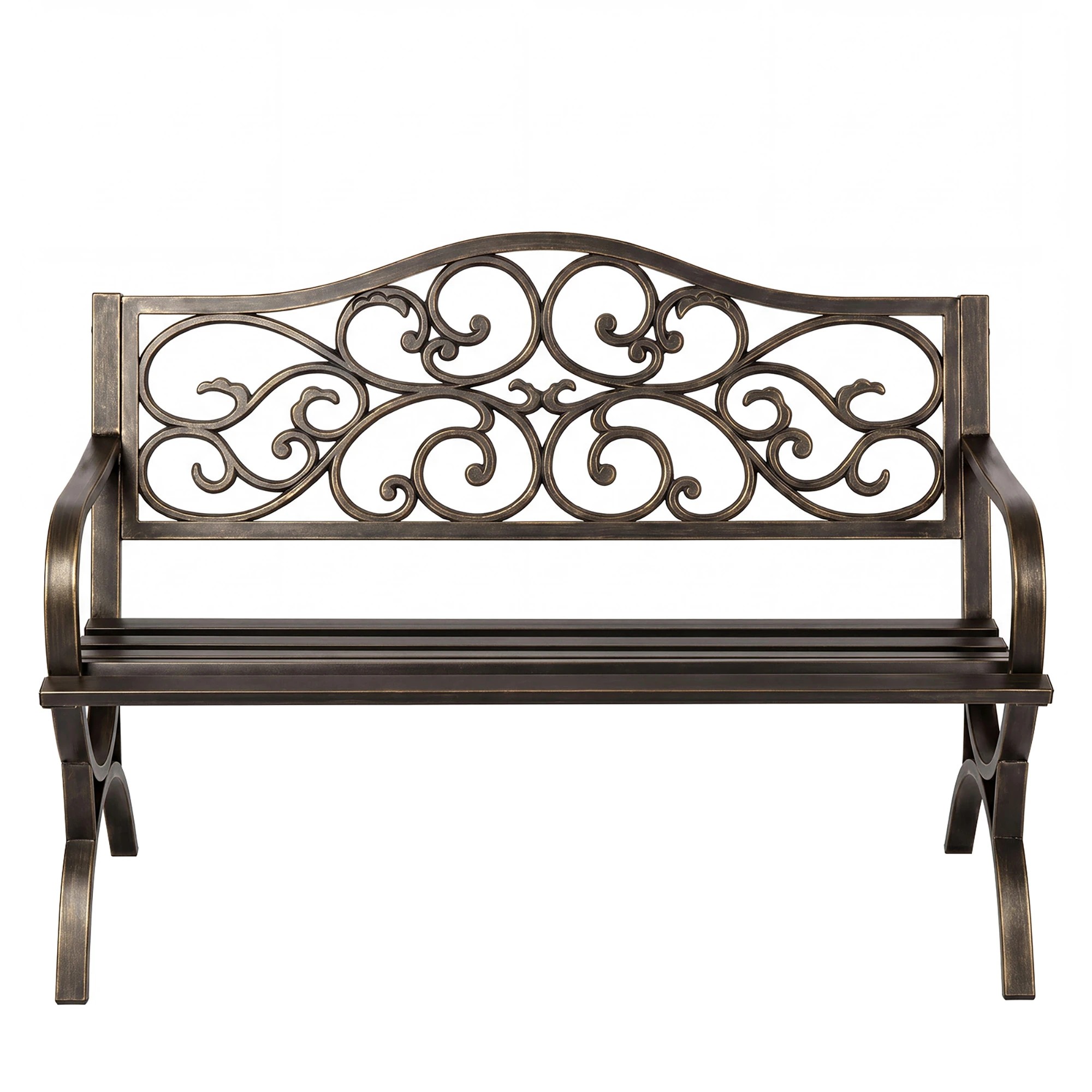 2 Levede Garden Bench Seat Outdoor Patio Park Lounge Backyard Chair Bronze 3 Seat, 2 of 8