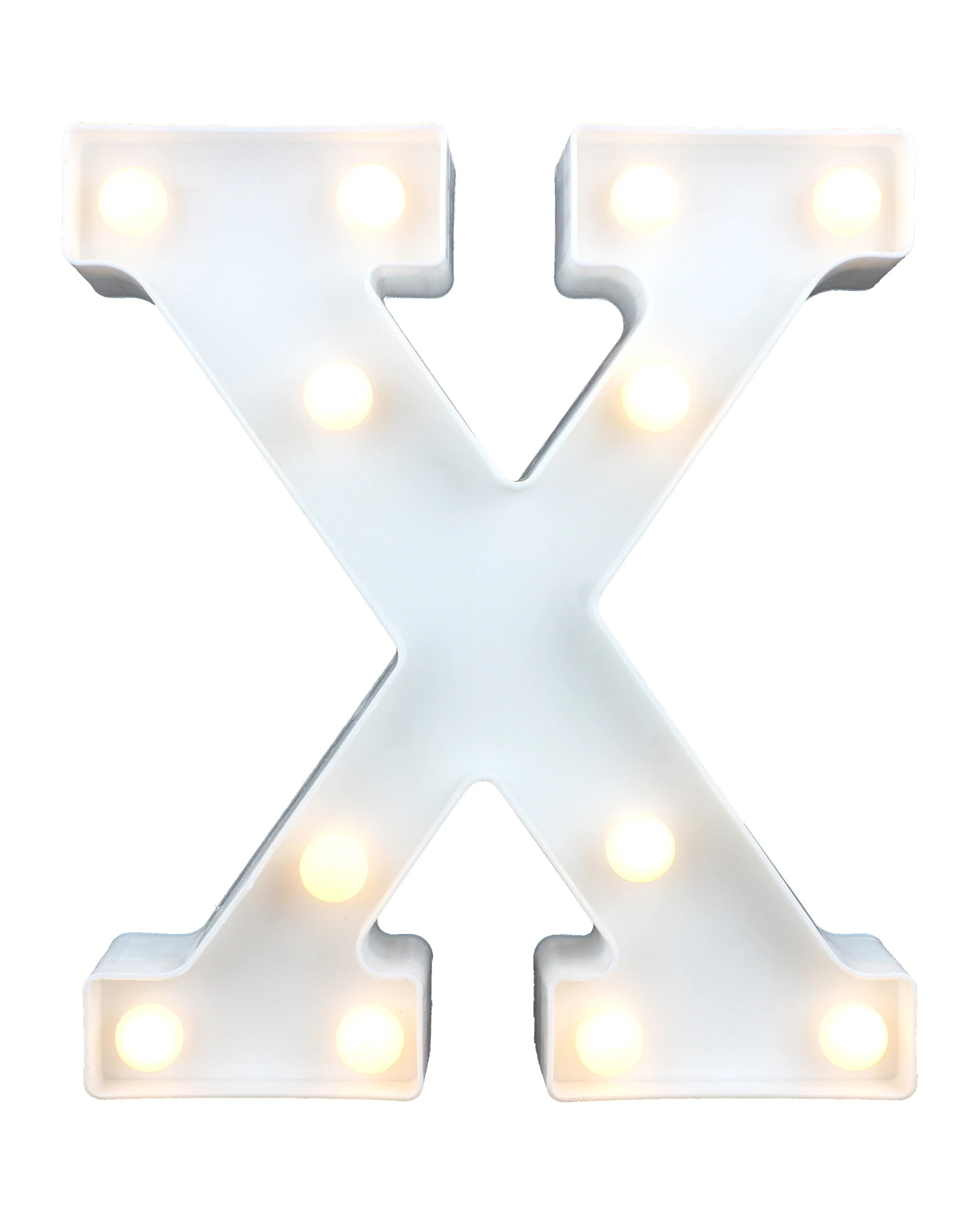 1 Partyrama LED  Light Up Letter X White, 1 of 3