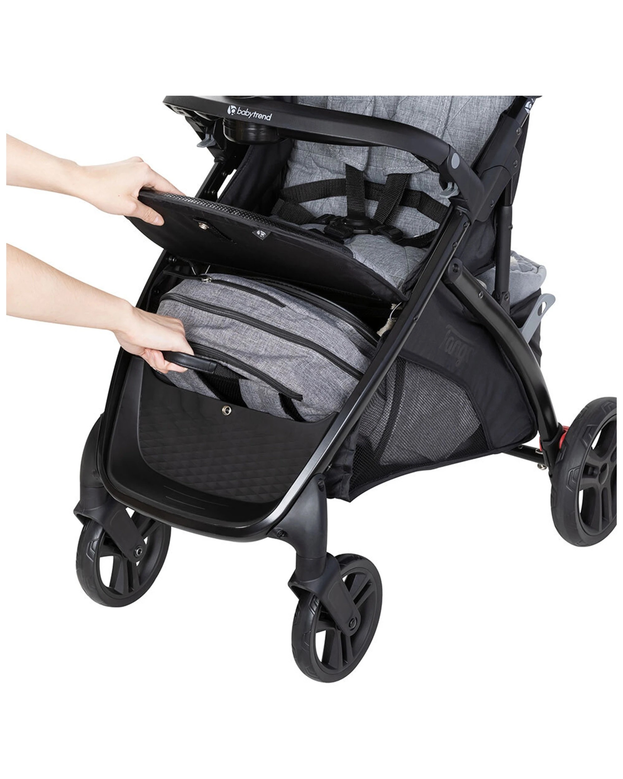 4 Baby Trend Tango Stroller With Canopy Upf 50 Protection Evening Baby Pram Toddler Kids
 - Grey, 4 of 9