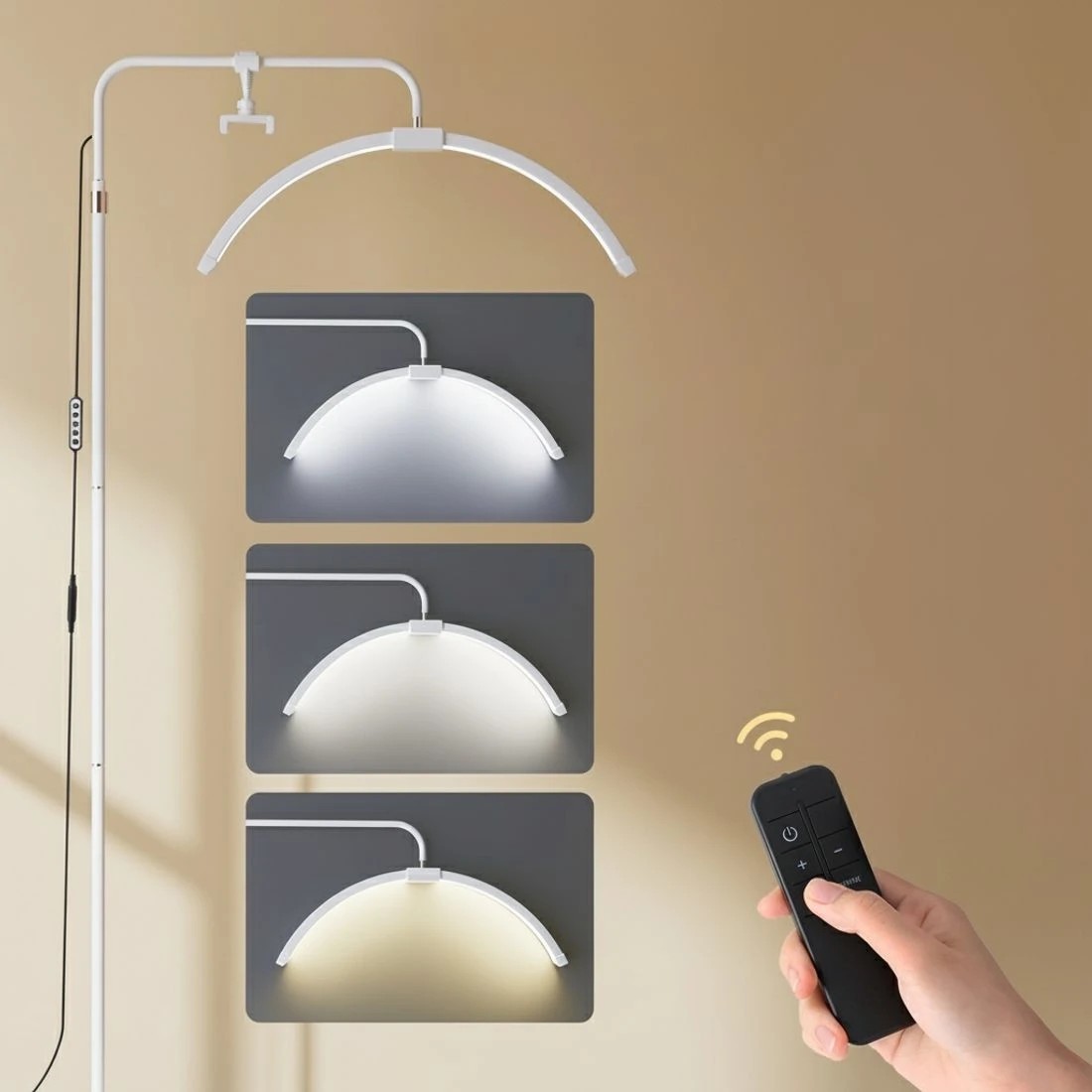 3 Embellir LED Beauty Light Half Moon Lamp Makeup Tattoo Eyelash Extensions Salon - White, 3 of 4