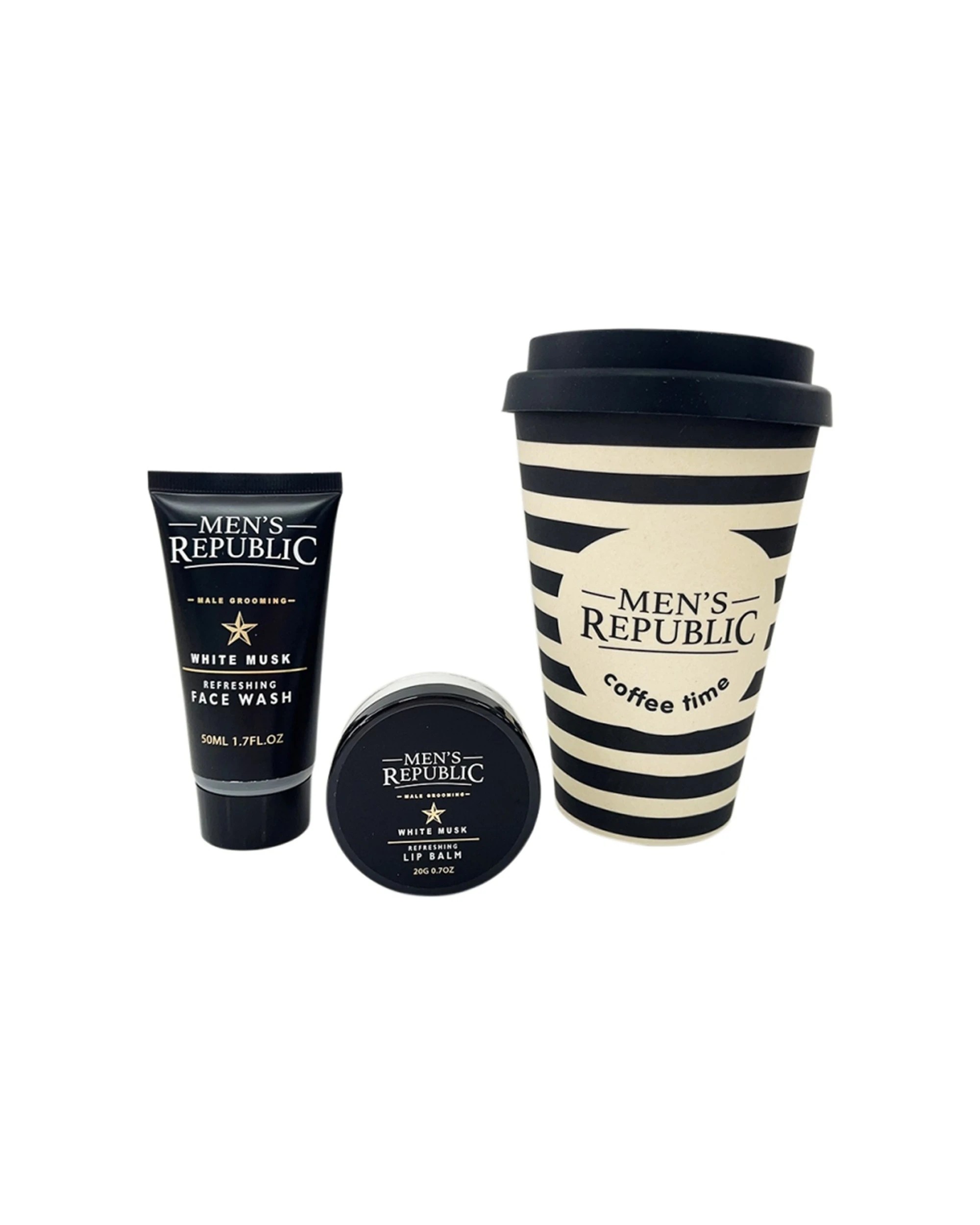 5 Men's Republic 3pc Men's Republic Grooming Kit Face Wash 50ml Lip Balm 20ml Reusable Cup - Multi, 5 of 5