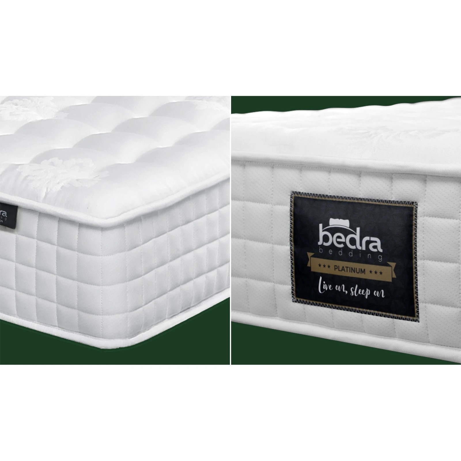 1 Bedra Bedding Mattress Bed Tight Top Pocket Spring Foam Medium Firm 27cm King Single
 - White, 1 of 4