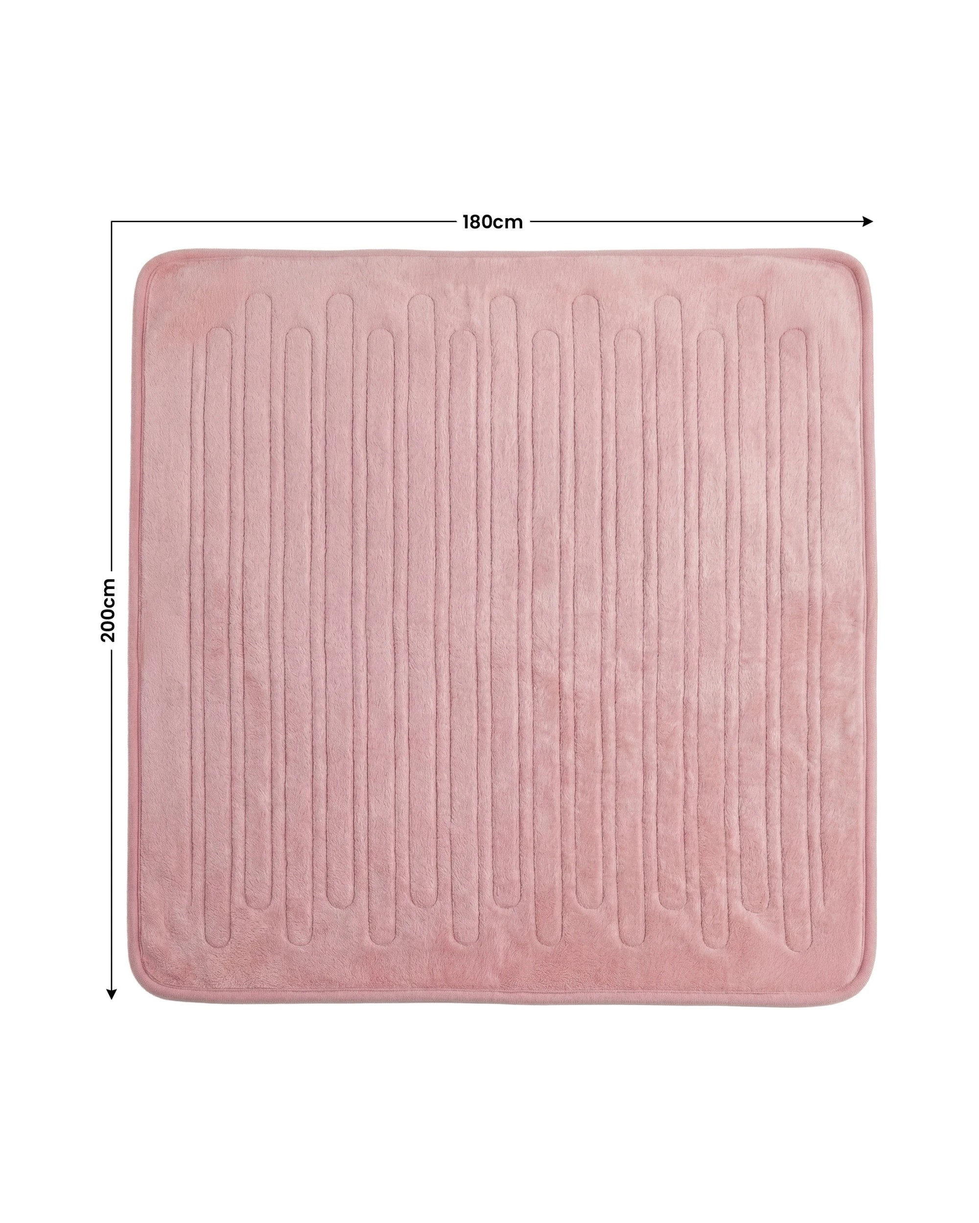 3 Laura Hill XL Electric Heated Blanket Throw Soft Coral Fleece 10 Heat Settings Machine Washable - Pink, 3 of 8
