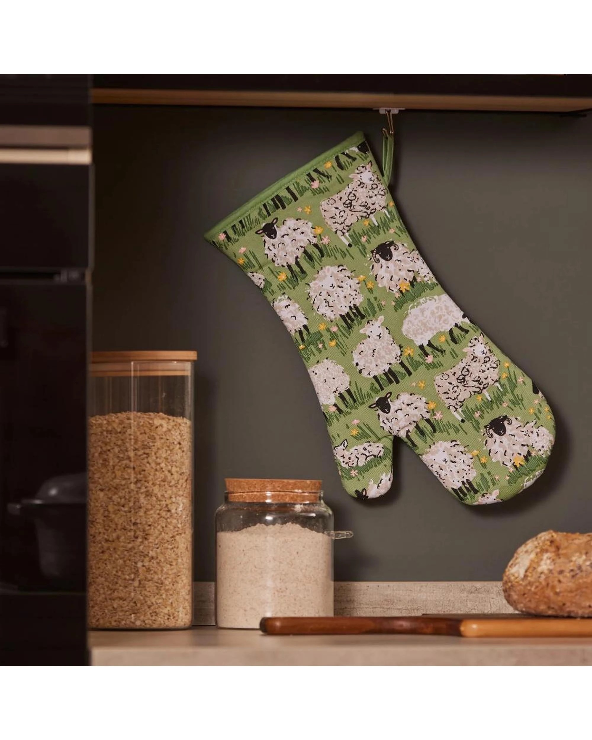 3 Ulster Weavers Gauntlet Oven Glove Woolly Sheep  37 x 20cm, 3 of 3