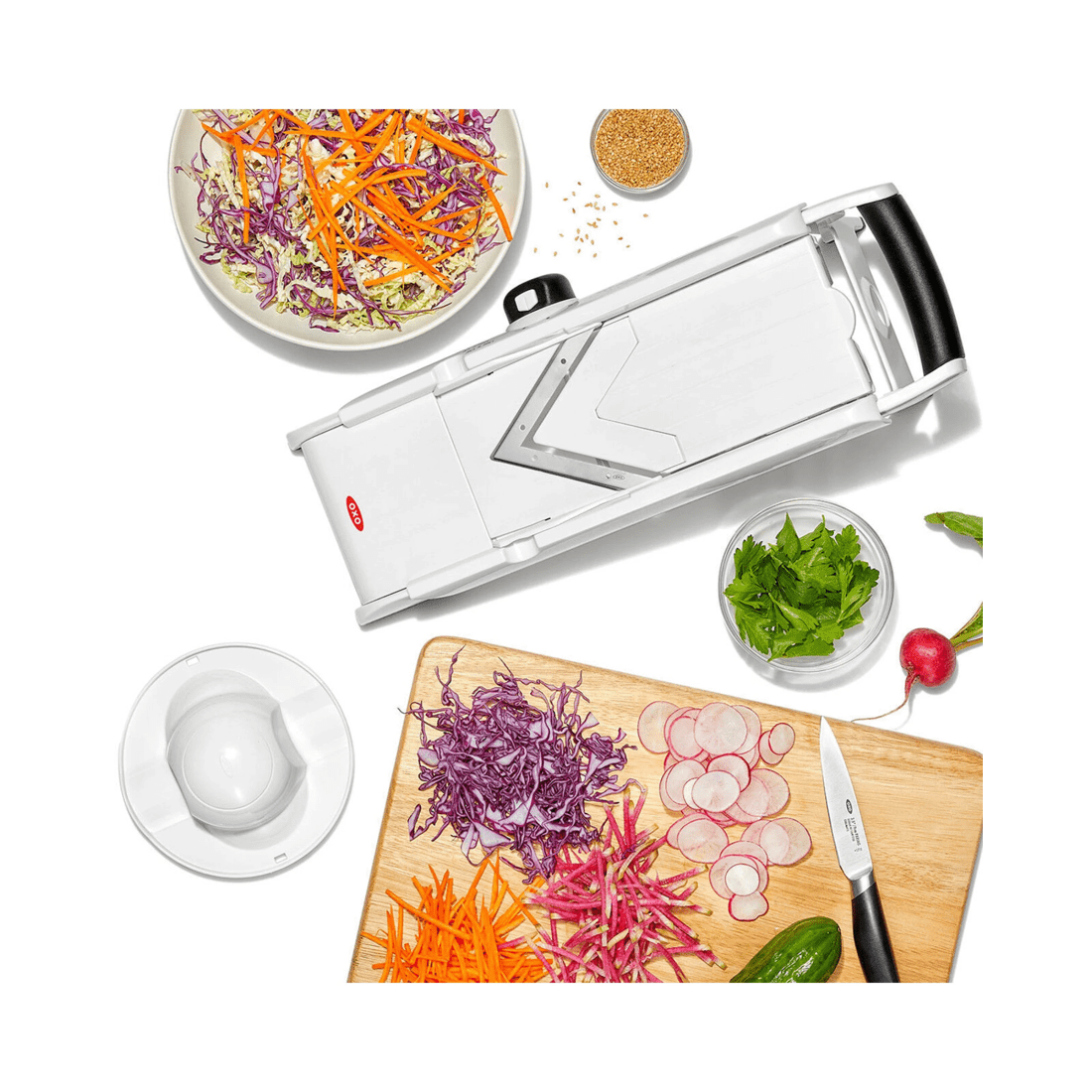 10 OXO Good Grips V-Blade Mandoline Slicer – Adjustable Stainless Steel Blade Vegetable Fruit Cutter with Grip, 10 of 10