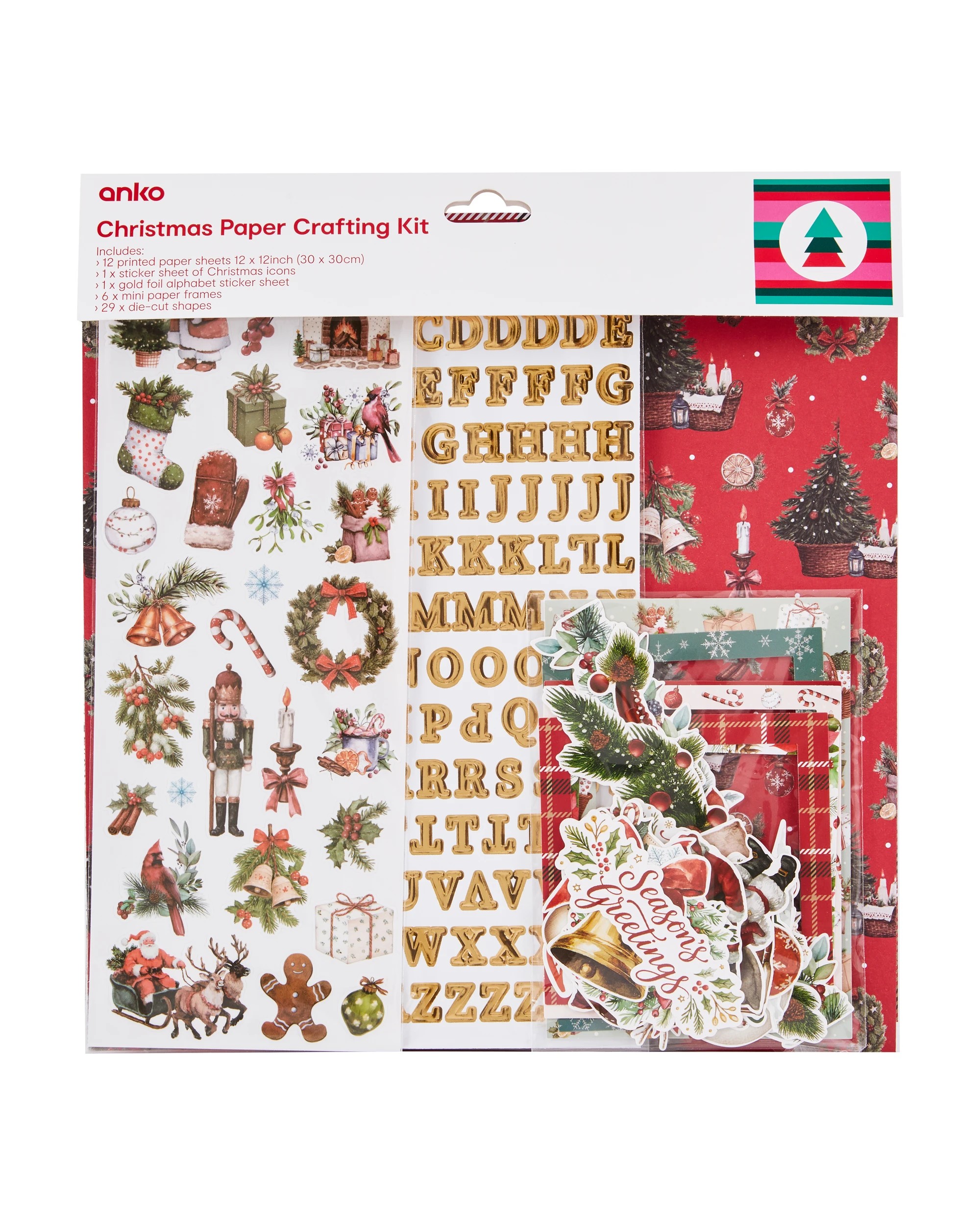 Christmas Paper Crafting Kit - Kmart