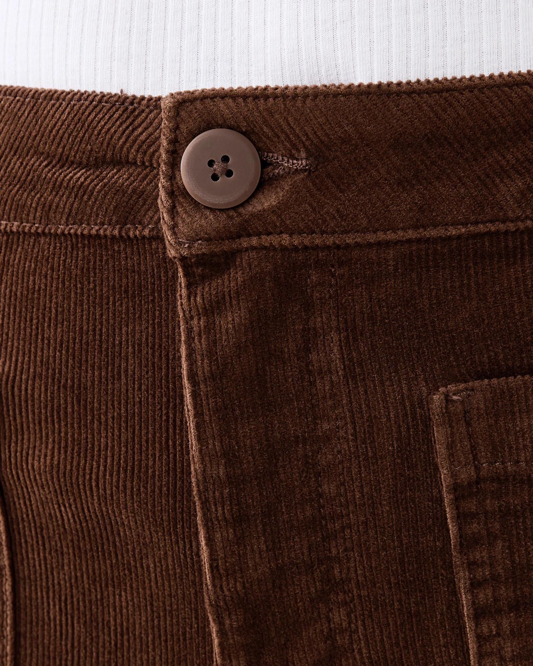 4 Pocket Front Wide Leg Corduroy Pants Brn Ptrdge, 4 of 8