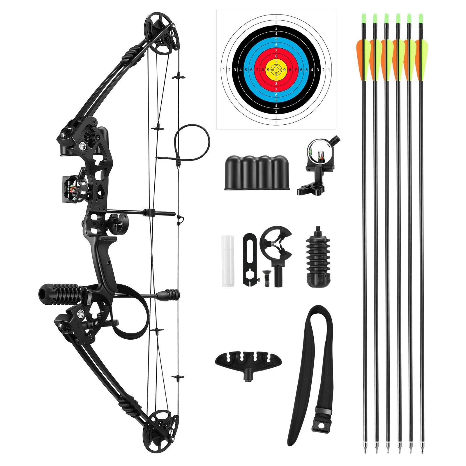 1 AUSWAY Compound Bow Arrow Set Archery Hunting Sports Equipment Target Shooting, 1 of 5