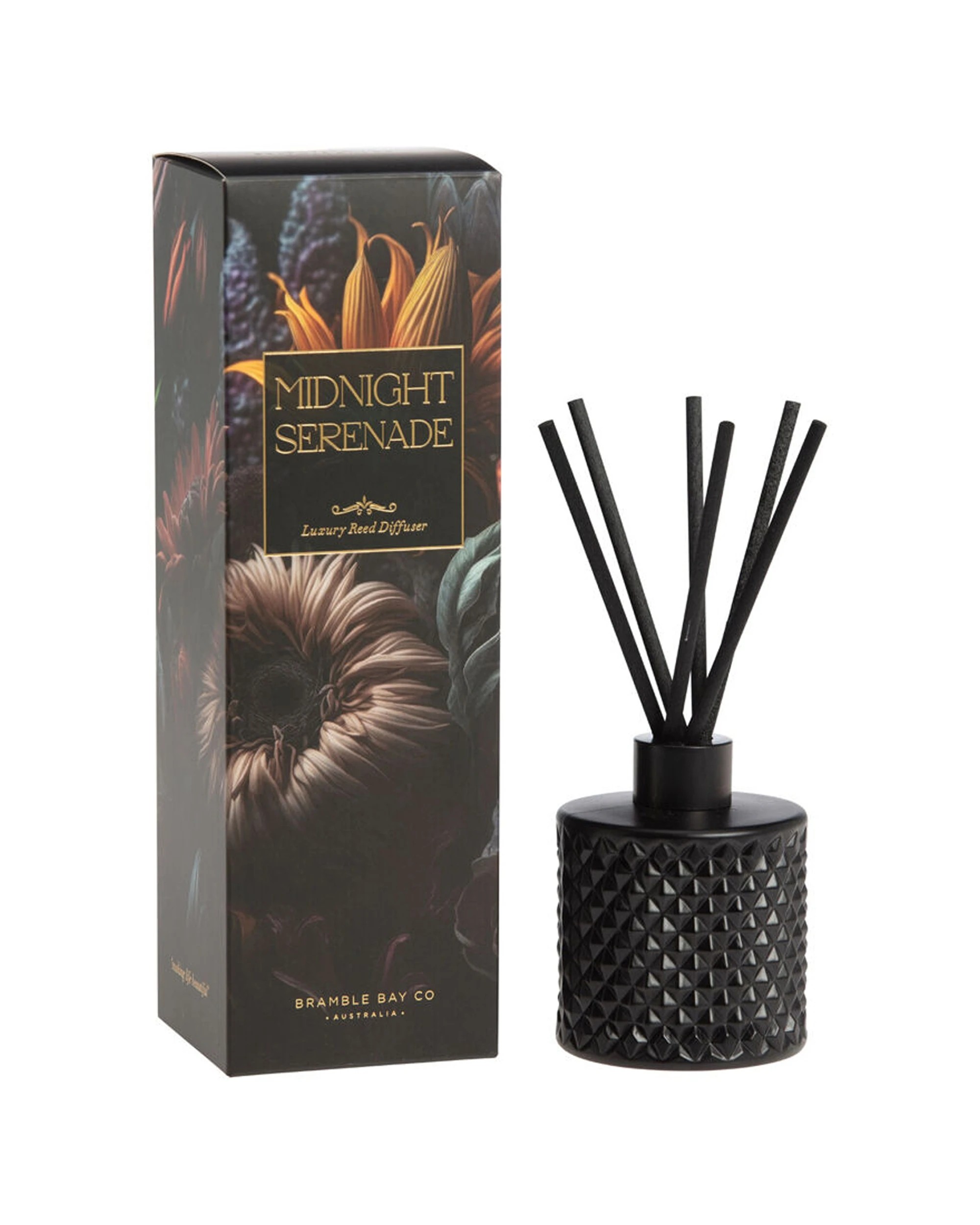 1 Bramble Bay Vintage Floriade Midnight Serenade Reed Diffuser Scented Home Fragrance 150ml - Black, 1 of 1