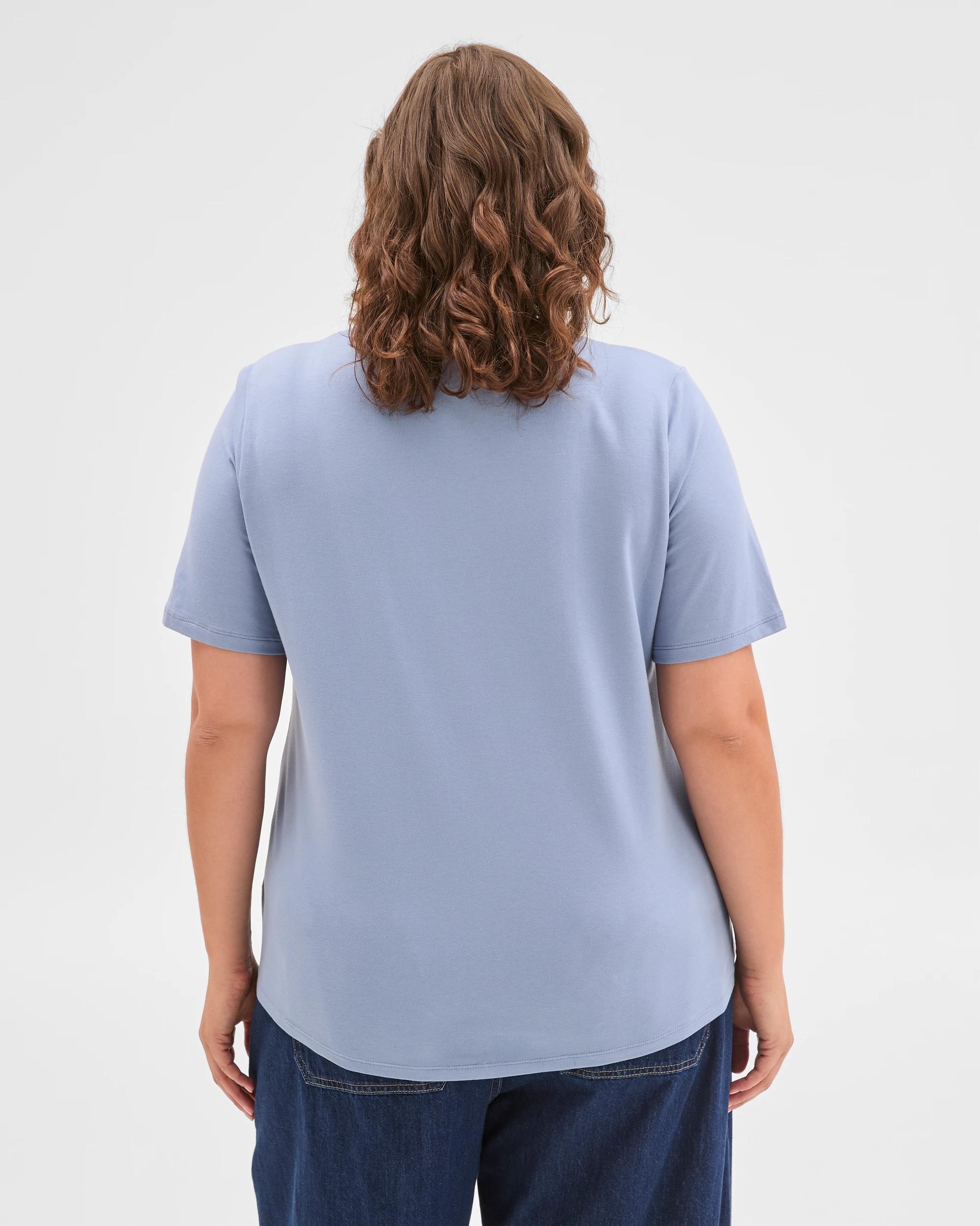 6 Target Curve Plus Size Australian Cotton T-Shirt DUSTY BLUE, 6 of 6