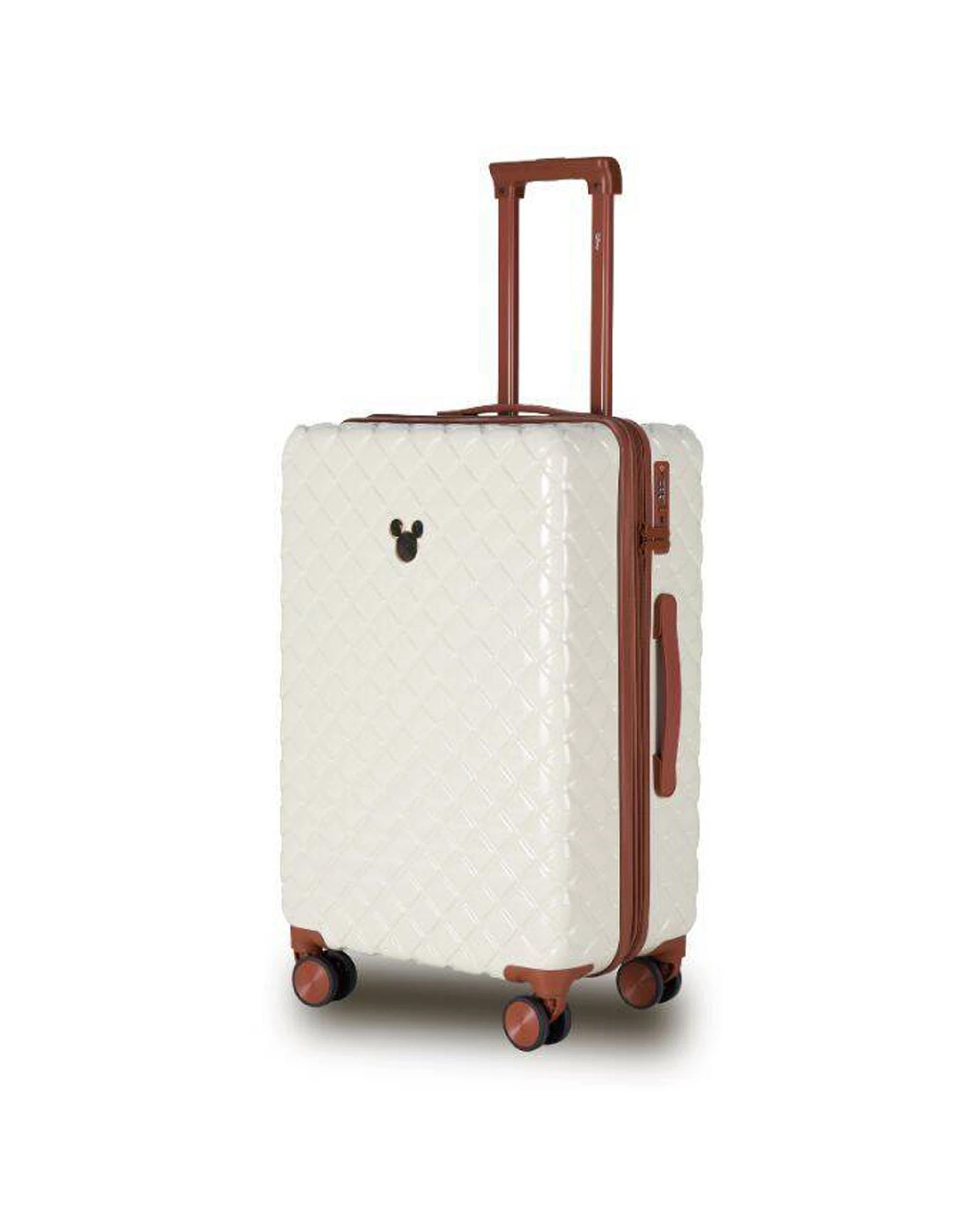 2 Disney Mickey 66Cm Suitcase Luggage Trolley Case Lightweight Durable Hard - Beige, 2 of 4