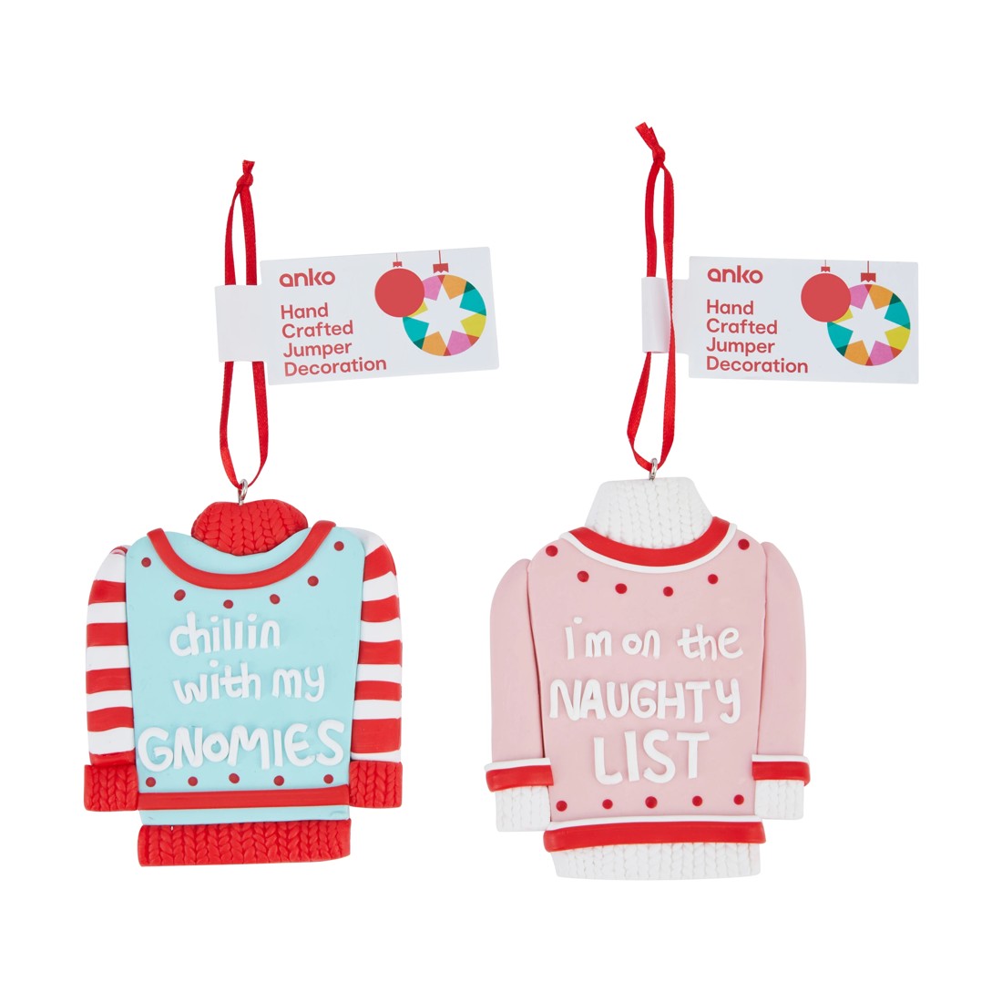 5 Hand Crafted Jumper Decoration - Assorted, 5 of 5