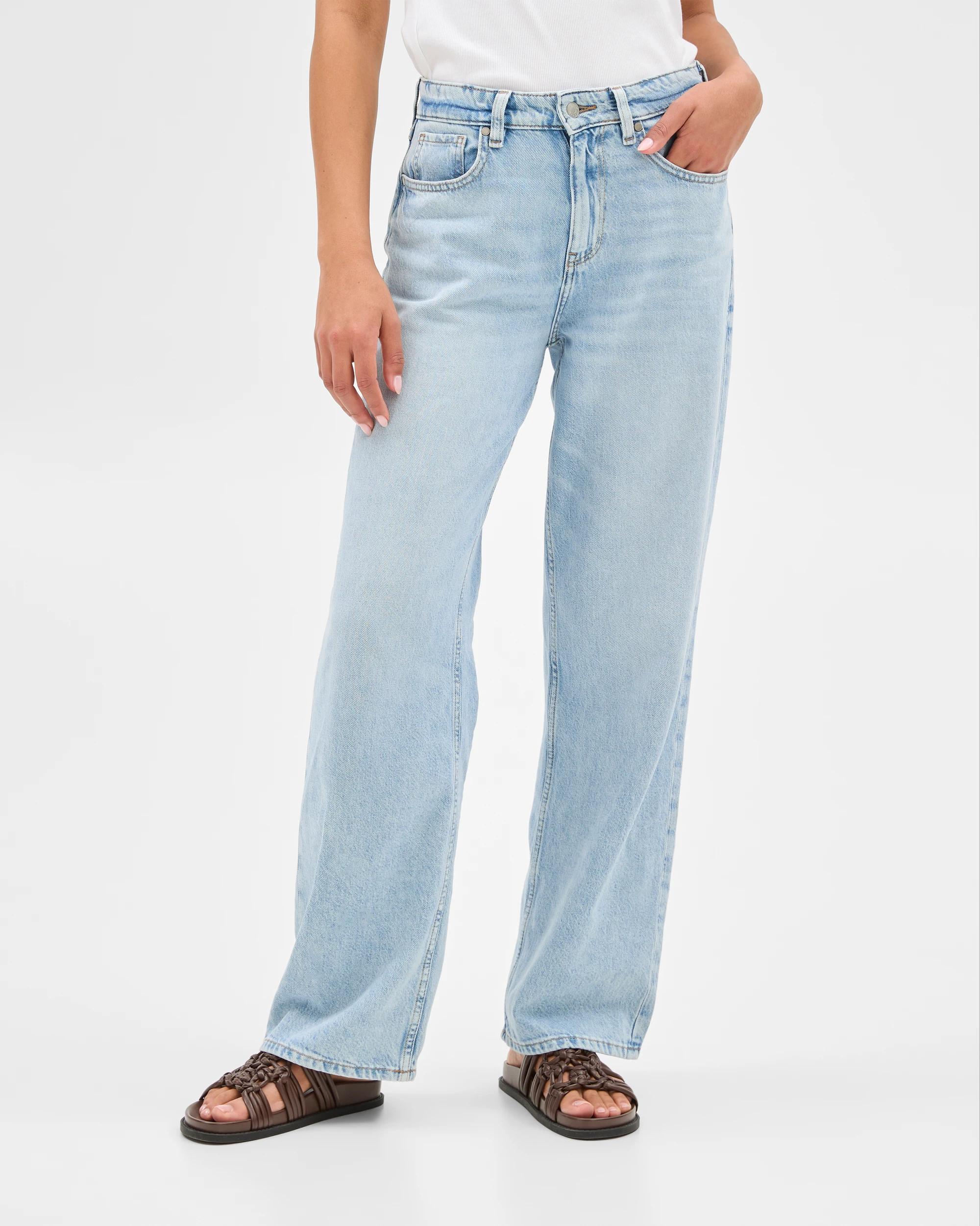 3 Target Mid Rise Full Length Wide Leg Denim Jeans - Imogen VINTAGE / BLUE, 3 of 6