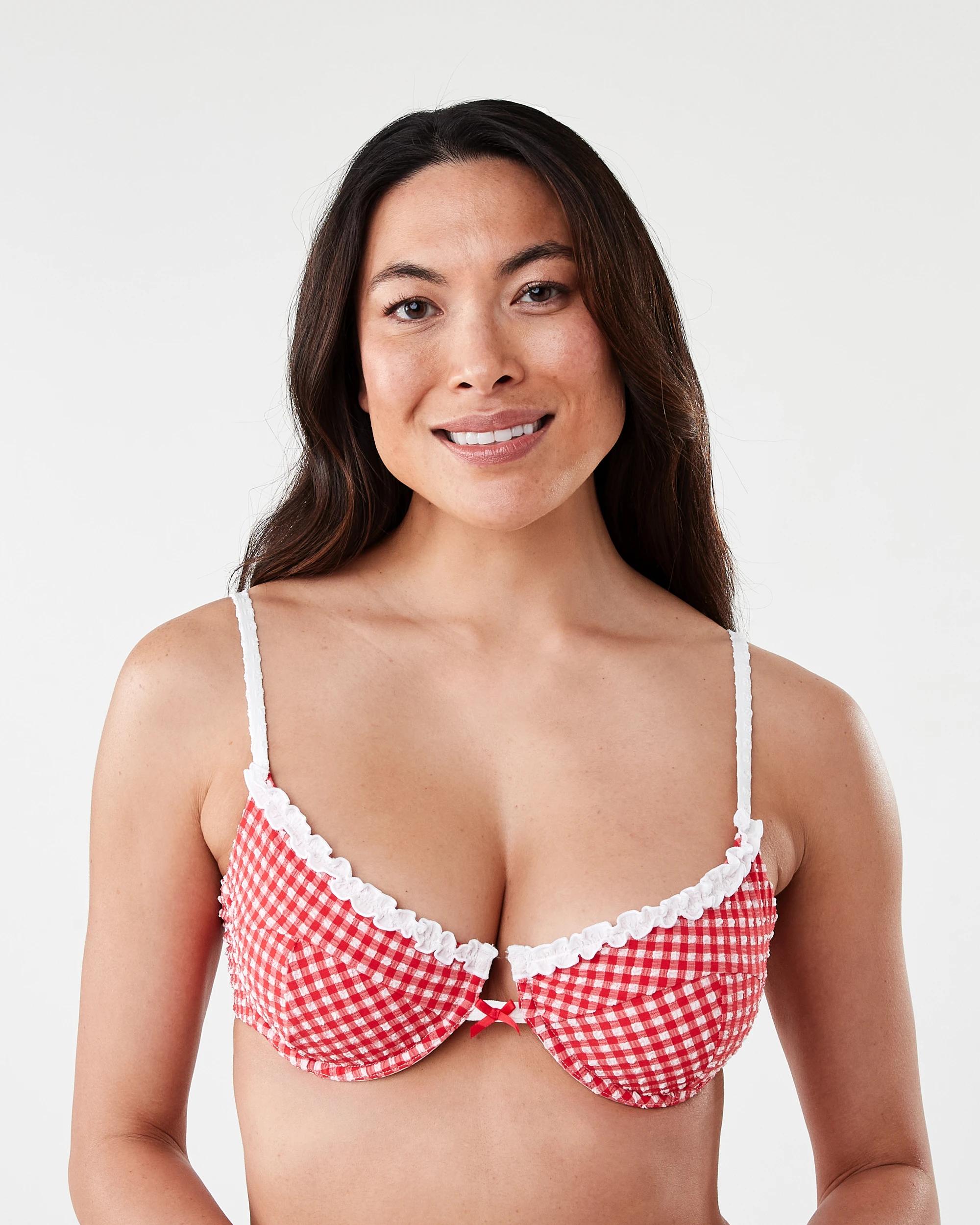 1 Gingham Balconette Bikini Top R Gingham, 1 of 7