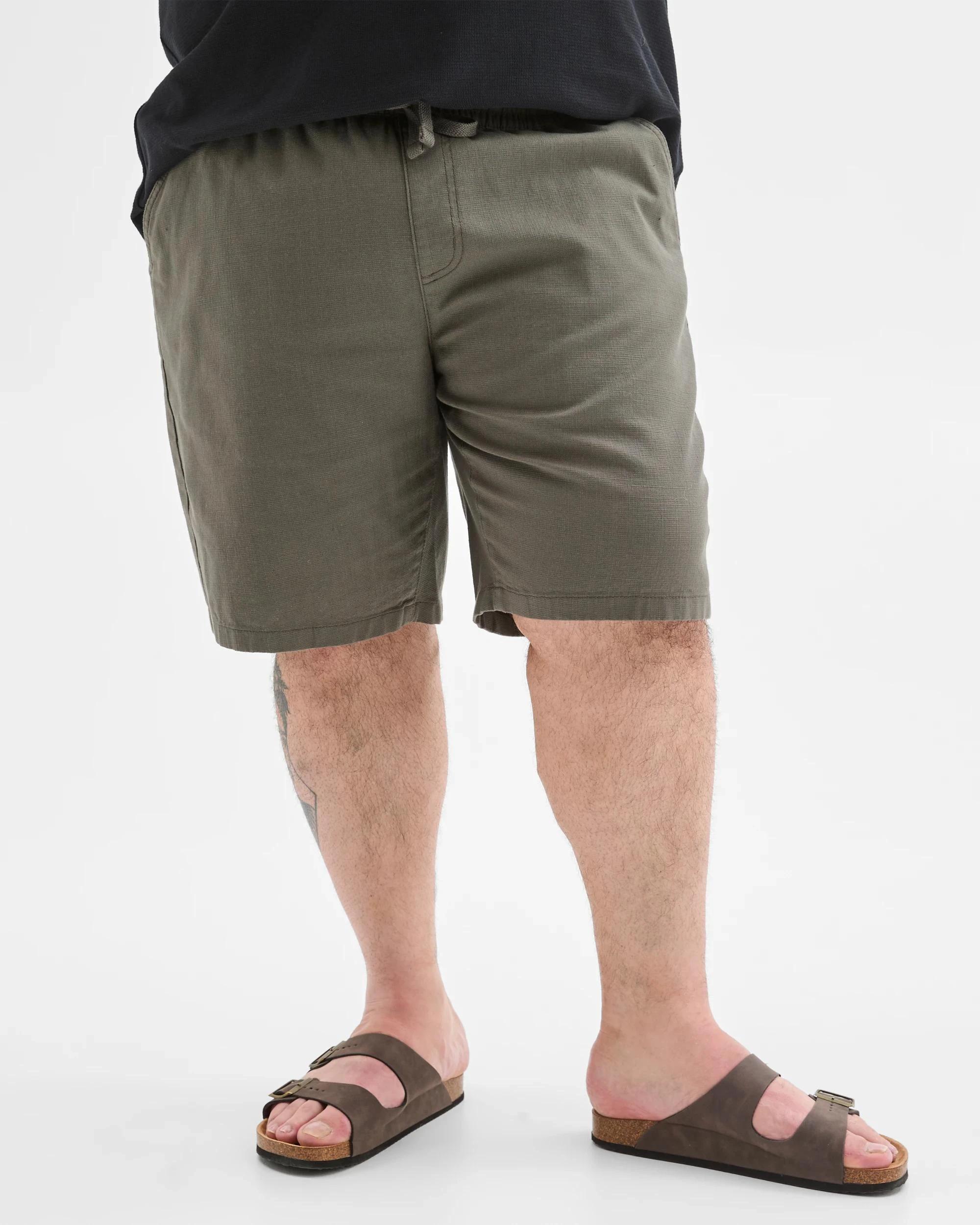 2 Target Man Plus Plus Size Australian Cotton Textured Shorts GUNMETAL, 2 of 5