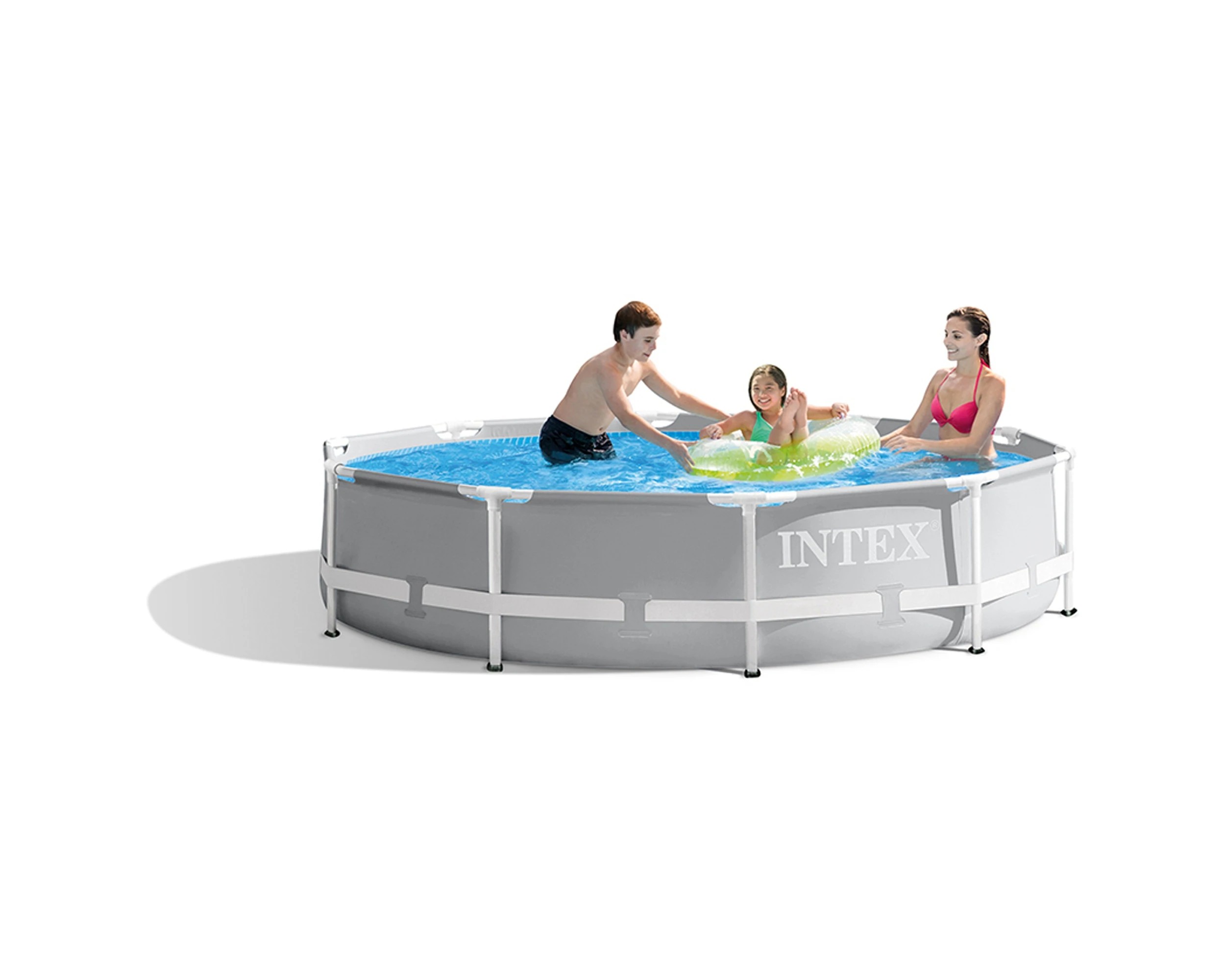 3 INTEX 3.05m X 76cm Prism Frame Premium Above Ground Pool Set 4485L Pump - Grey, 3 of 7