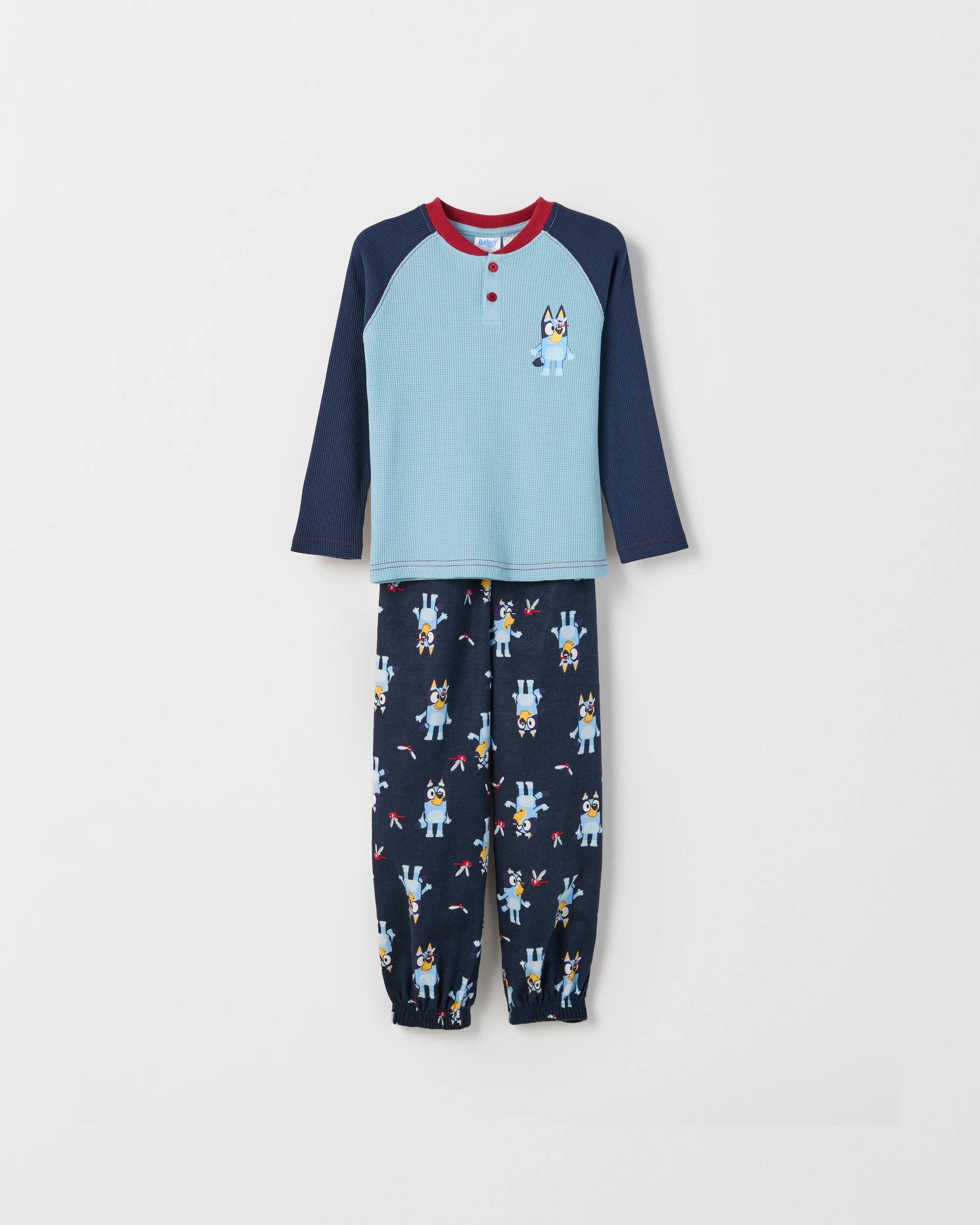 1 Bluey Australian Cotton Younger Boys Knit/Flannel Pyjama Set BLUEY, 1 of 4