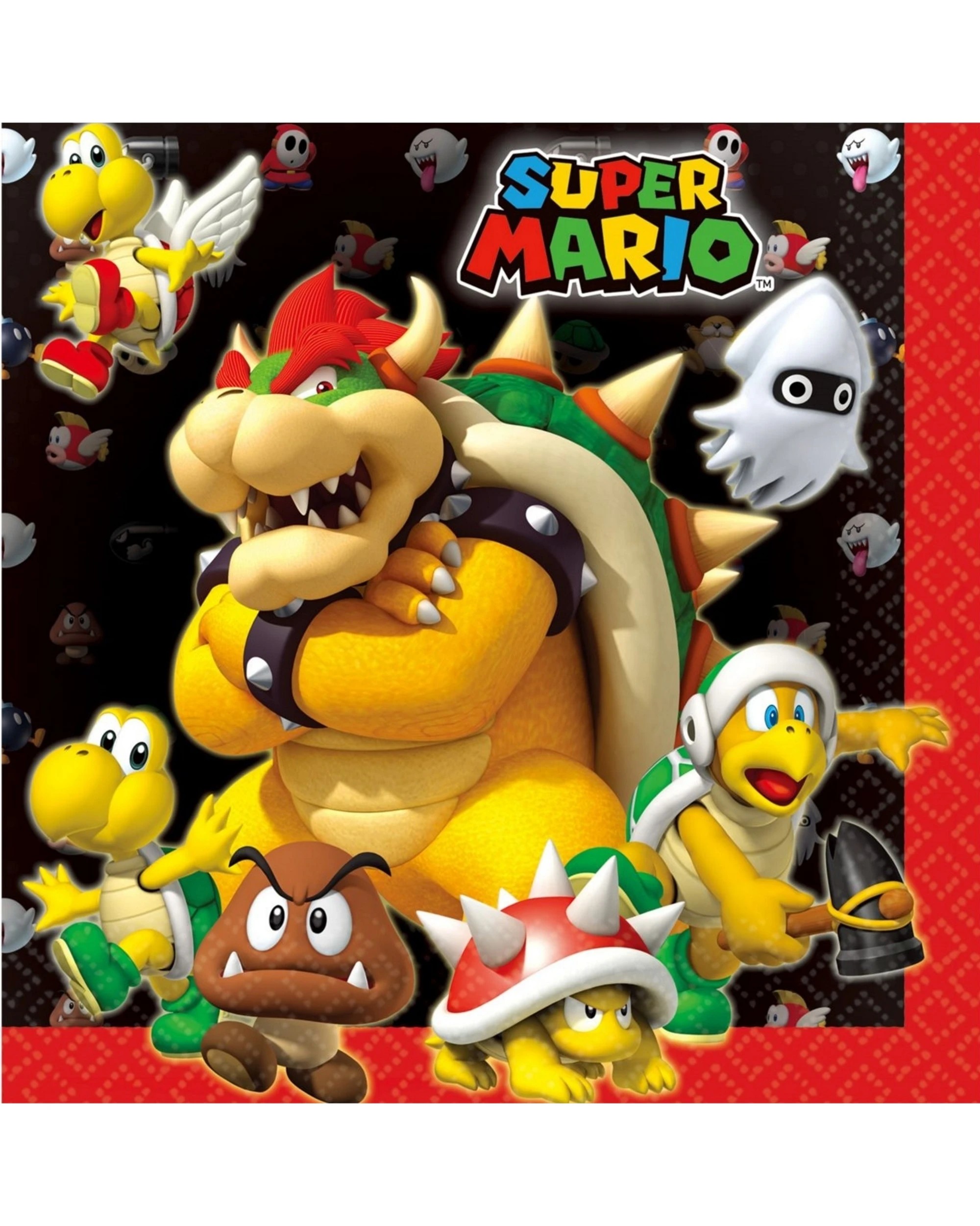1 Super Mario Bros. Super Mario Bros. Large Napkins Serviettes Pack of 16, 1 of 1