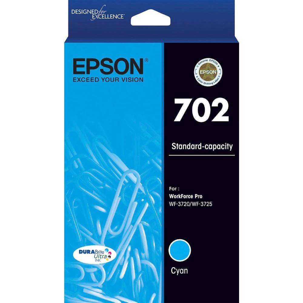 1 Epson 702 Ink Cartridge Cyan, 1 of 1