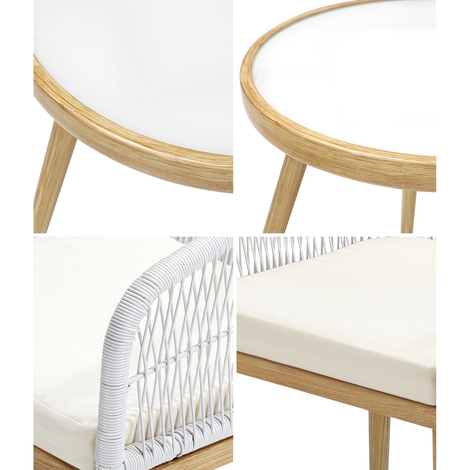 5 Livsip 3pcs Outdoor Furniture Lounge Setting Dining Table Chair Patio Bistro Set
 - Multi, 5 of 10