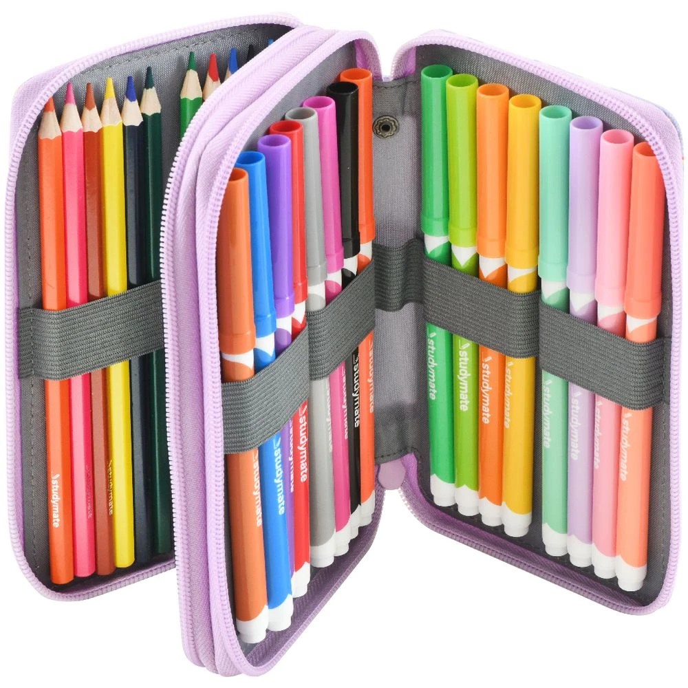 6 Studymate Pencil Case Set Rainbow 32 Piece, 6 of 10