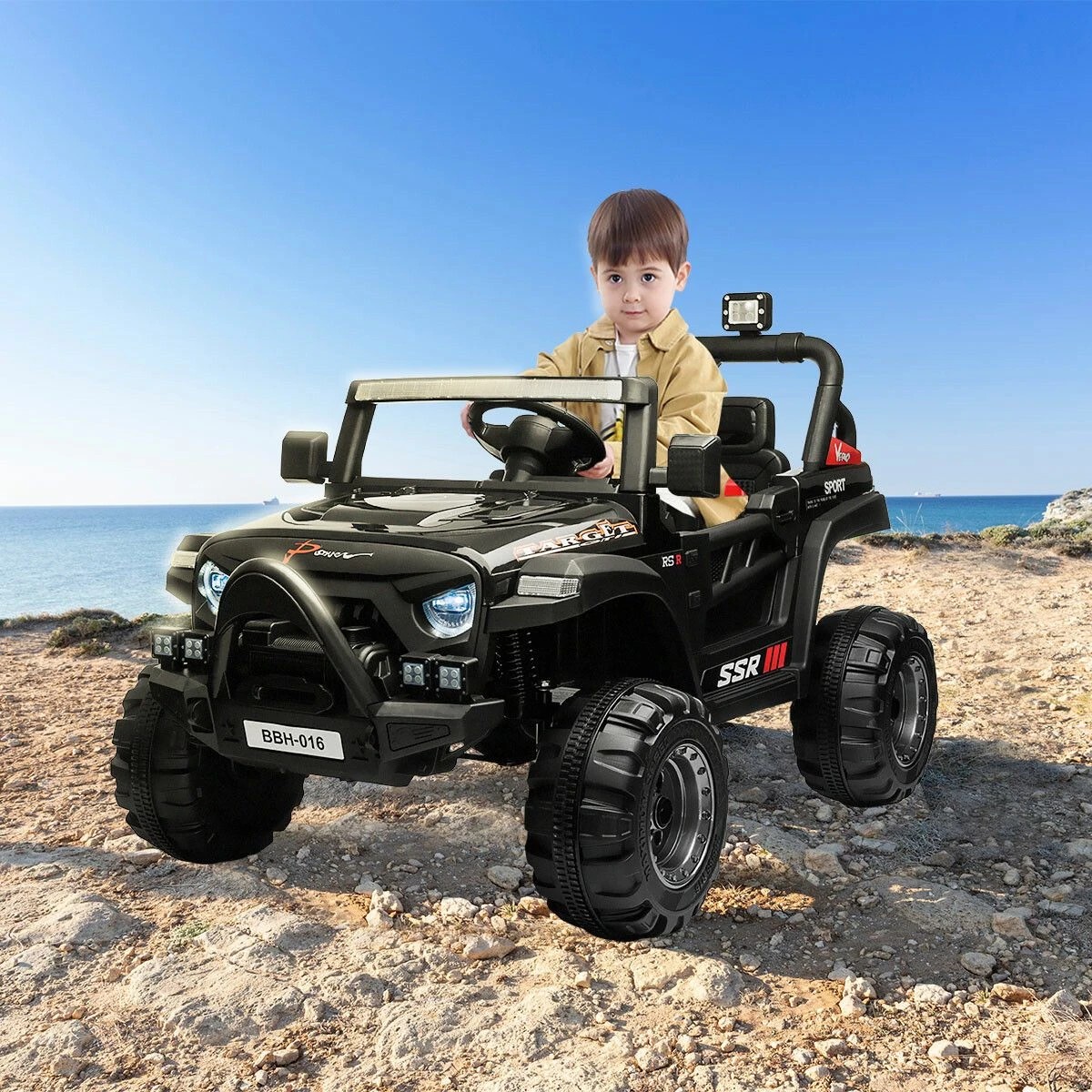 4 Kidbot Electric Ride On Car Vehicle Off Road Toy Jeep Truck for Kids Children with Parental, 4 of 5