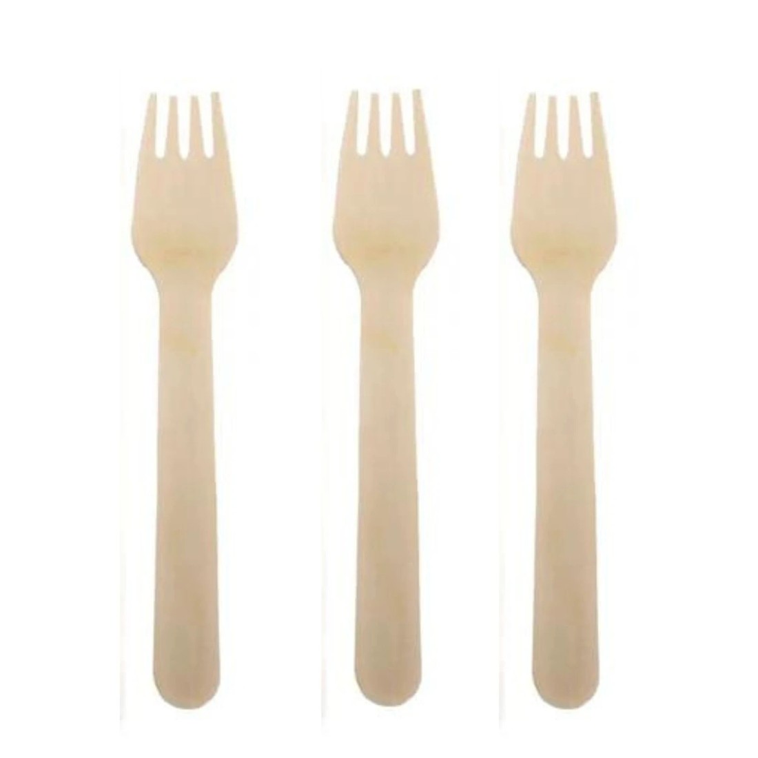 1 Alpen Eco Wooden Forks Bulk Pack of 100, 1 of 2