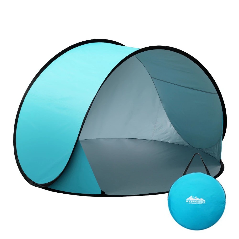 1 Weisshorn Pop Up Beach Tent Camping Hiking Portable Sun Shade Shelter Fishing - Blue, 1 of 6