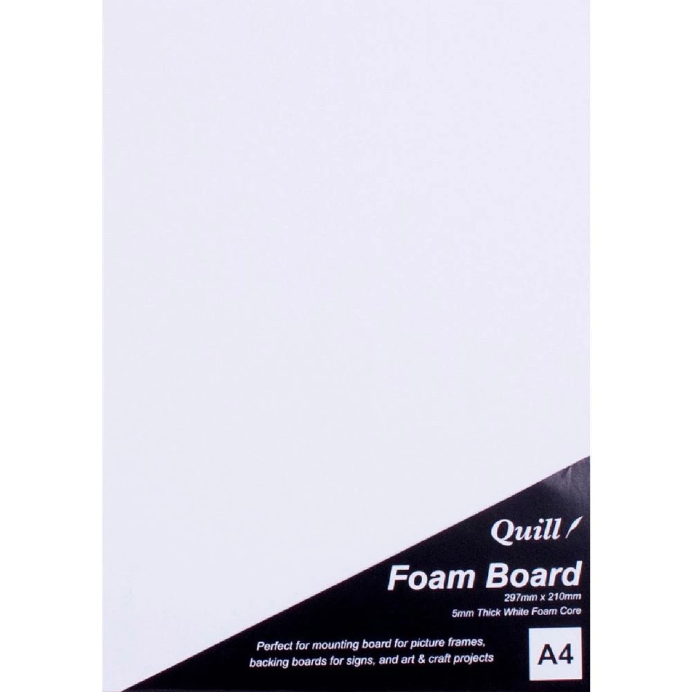 1 Quill Foam Board A4 White, 1 of 1