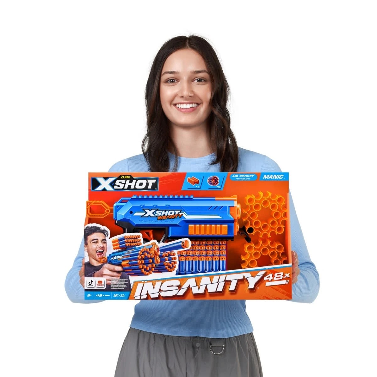 10 Zuru X-Shot Insanity Manic Blaster 24 Darts, 10 of 10