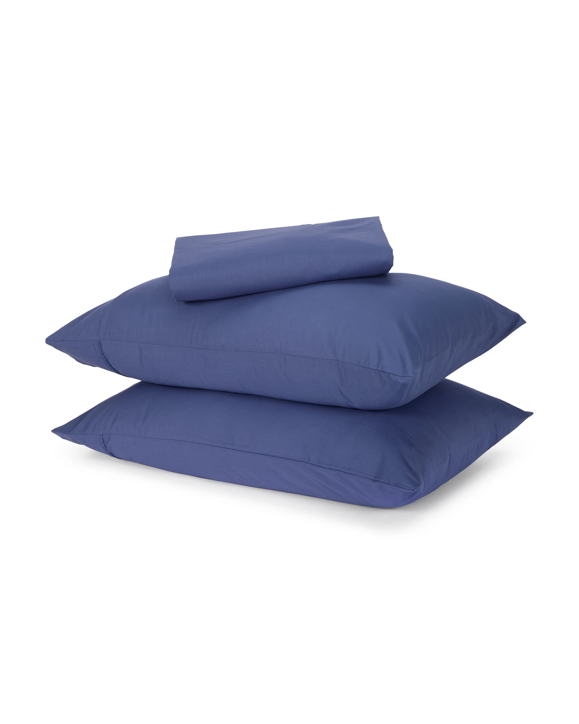 3 180 Thread Count Sheet Set - Double Bed, Mid Blue, 3 of 7