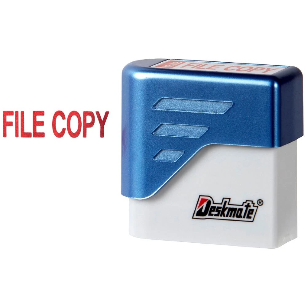 1 Deskmate Pre-Inked Office Stamps File Copy Red, 1 of 3