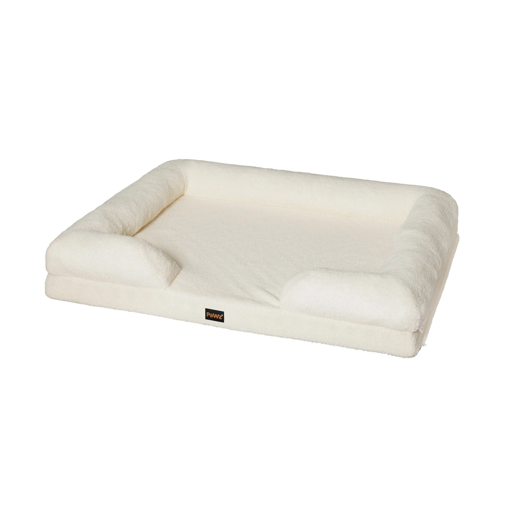 1 Pawz Memory Foam Pet Bed Large White, 1 of 6