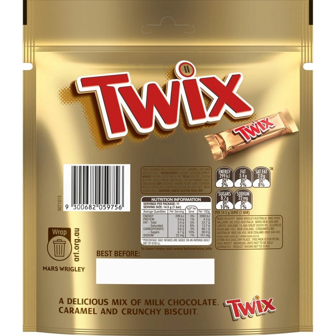 2 11 Piece Twix Fun Size Share Pack 159g, 2 of 5