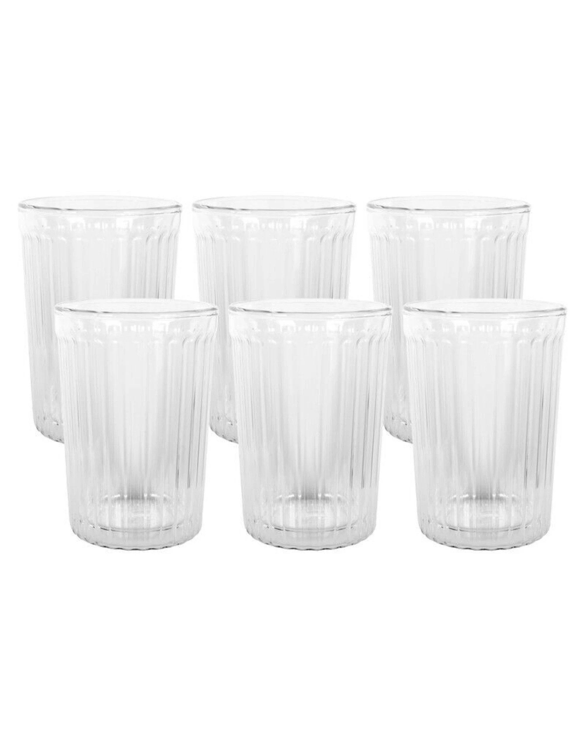 1 Avanti Rigato Double Wall 250ml Glass - Set of 6 - Clear, 1 of 1