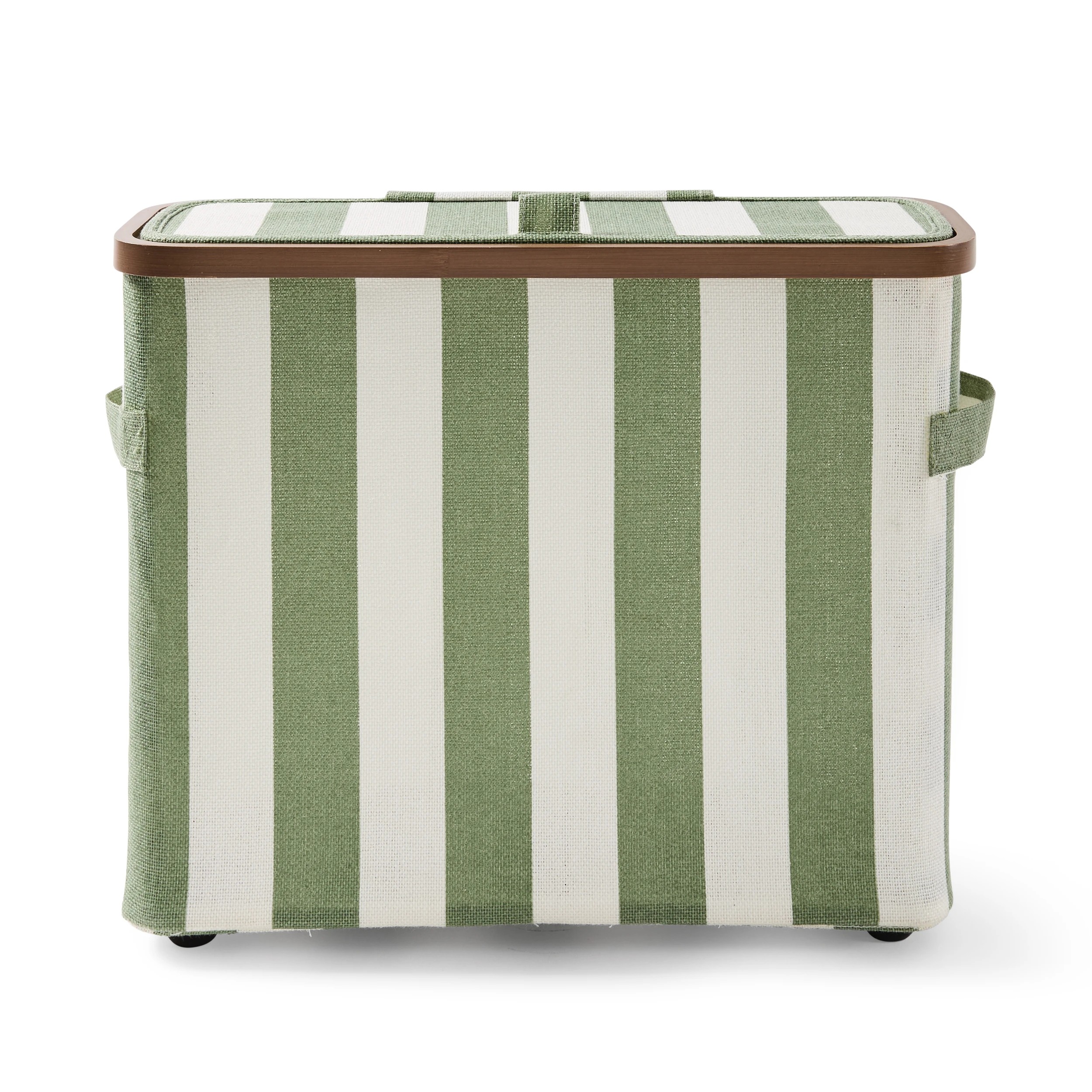 5 Linen Look Stripe Toilet Roll Holder, 5 of 9
