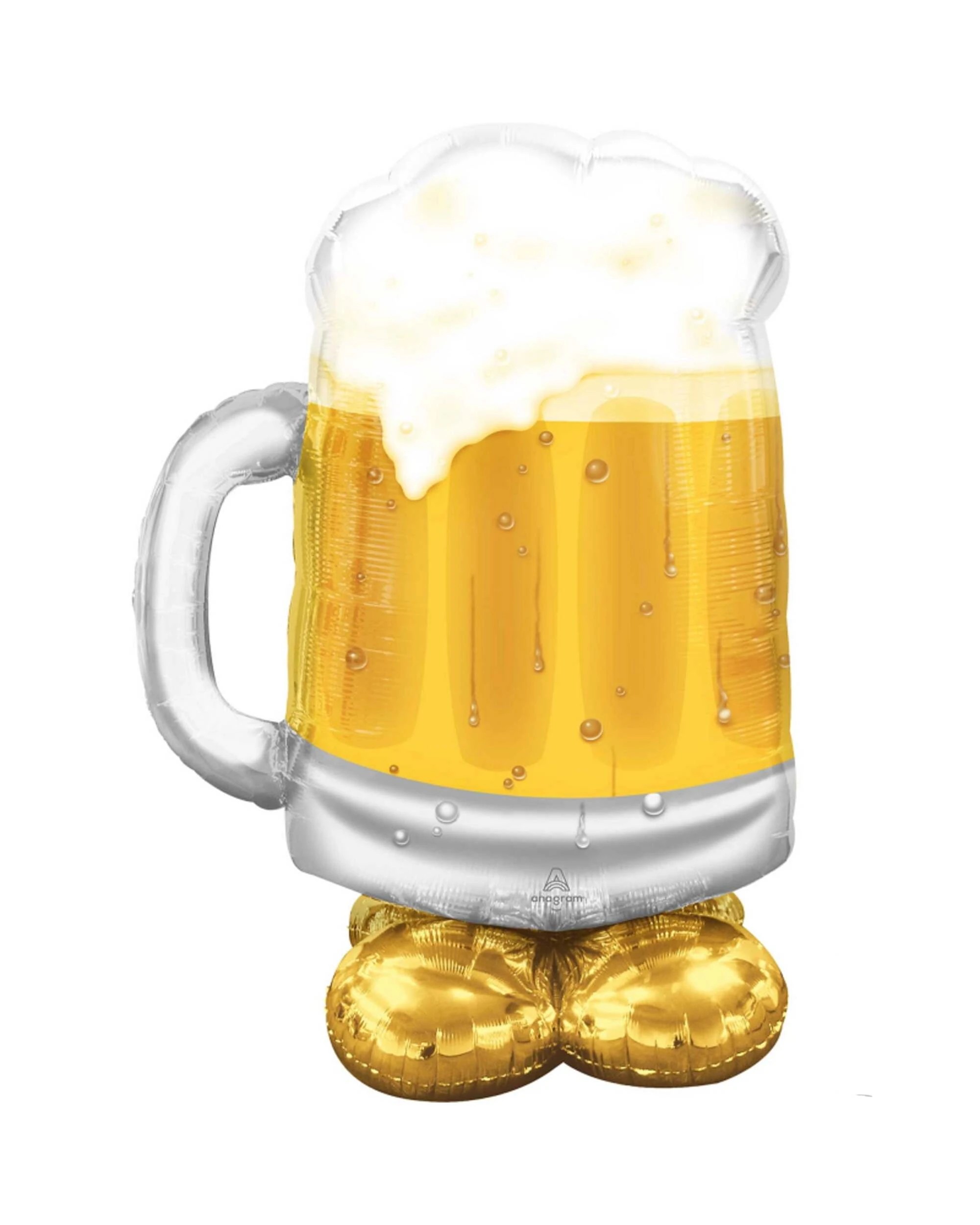 1 Anagram AirLoonz Big Beer Mug Air Fill Foil Balloon 124cm - Metallic, 1 of 1