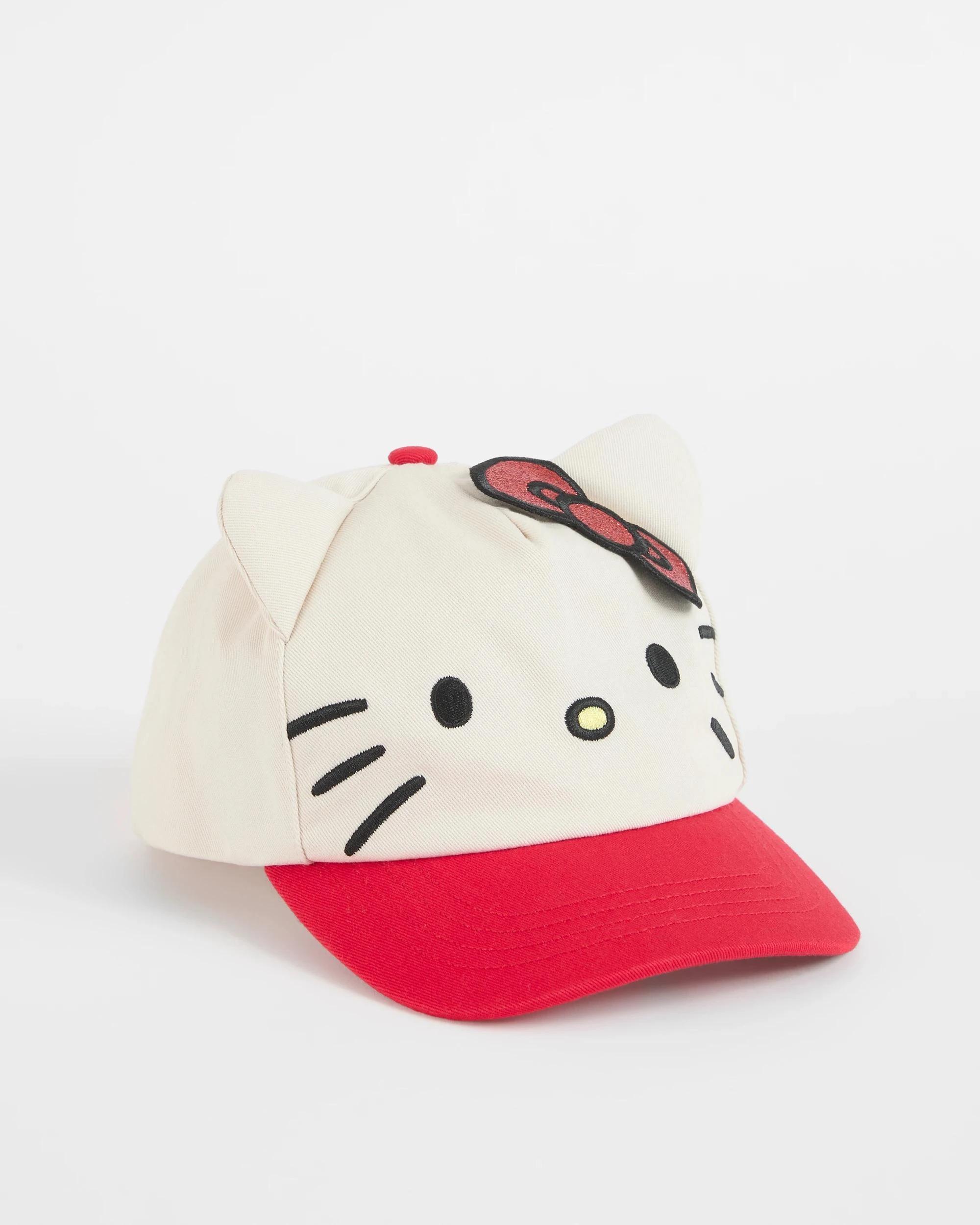 1 Kids Hello Kitty Bow Cap WHITE, 1 of 3