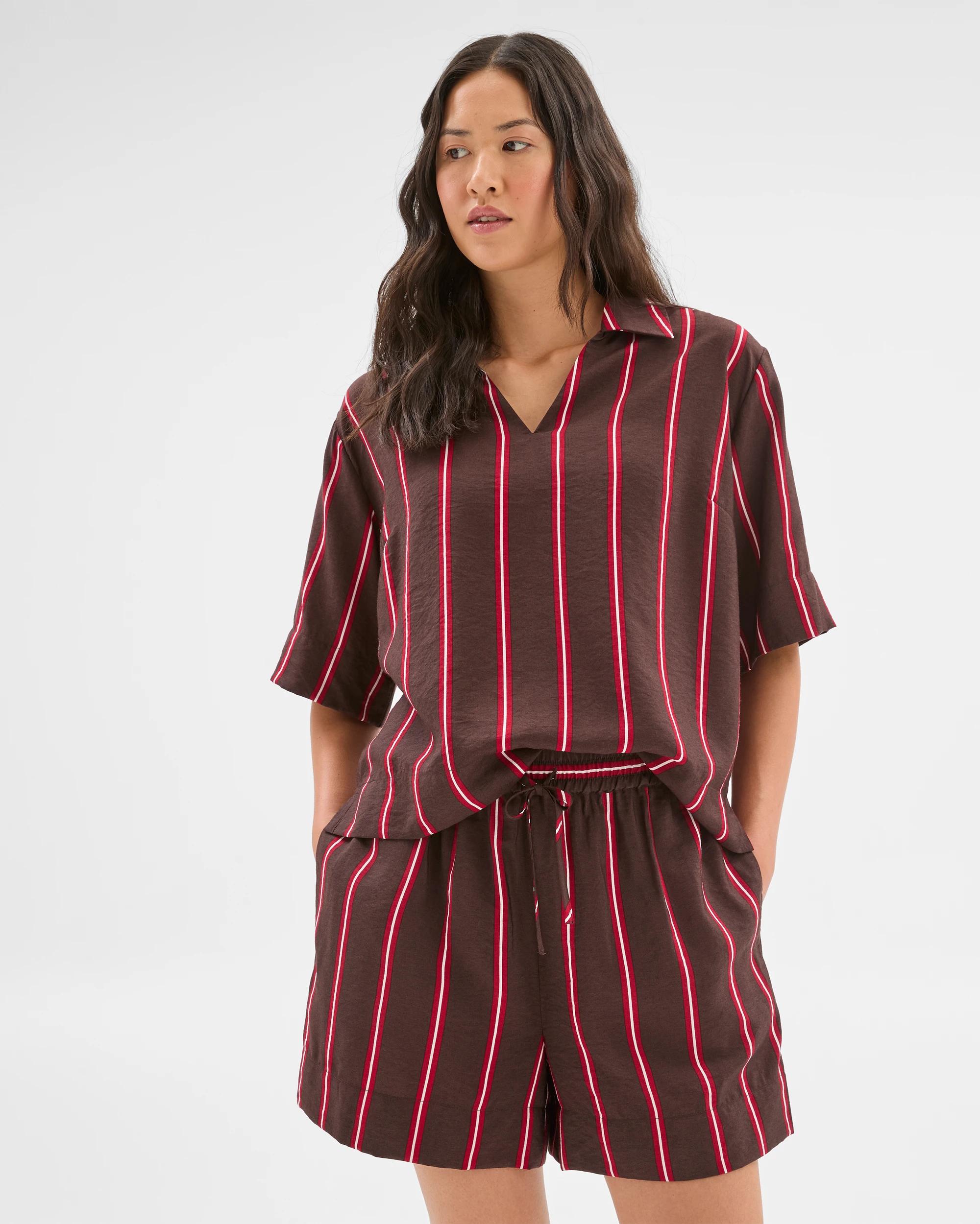 3 Target Stripe Pull On Shorts BROWN STRIPE, 3 of 5