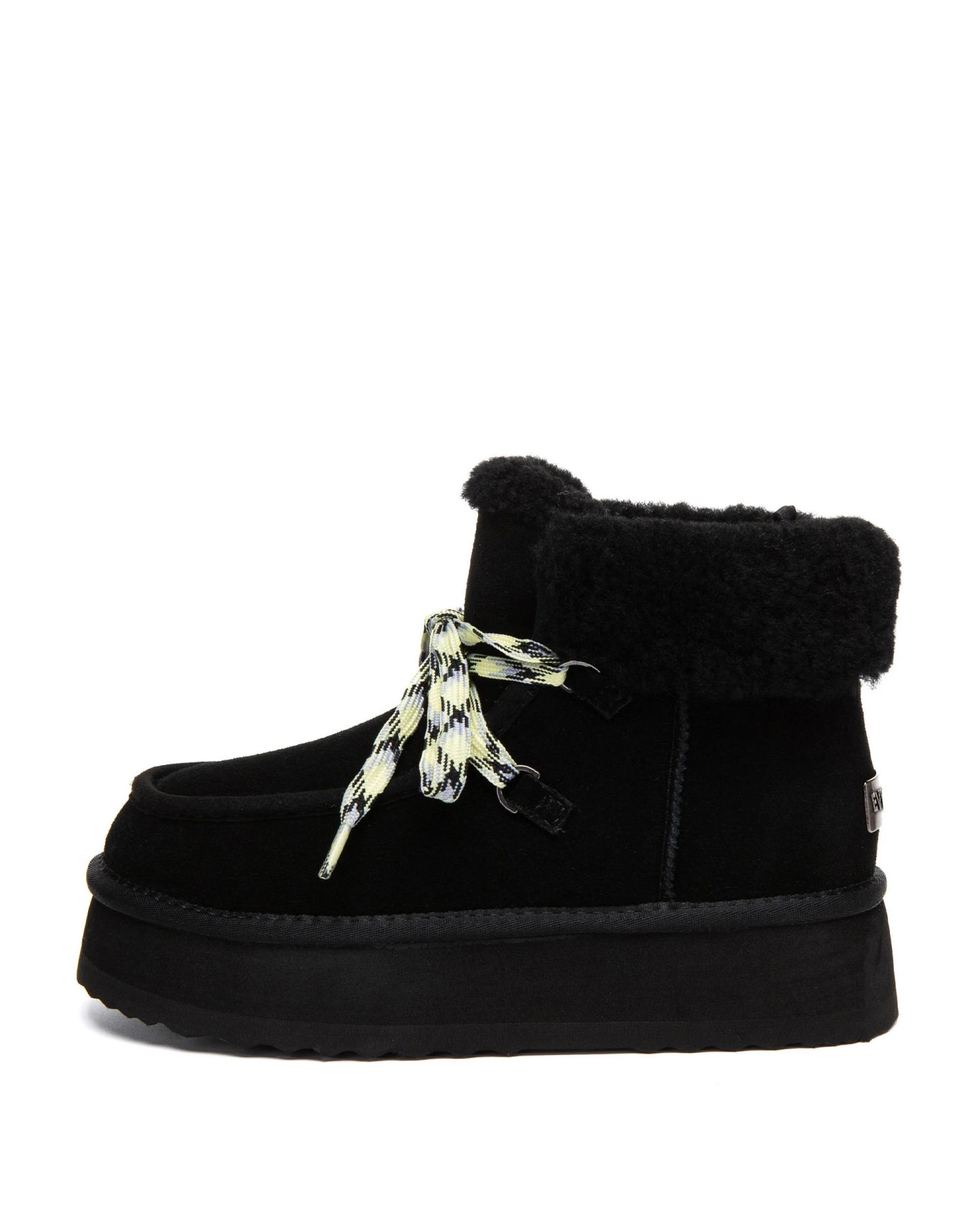 4 Everau Womens Honour Platform Boots BLACK, 4 of 5