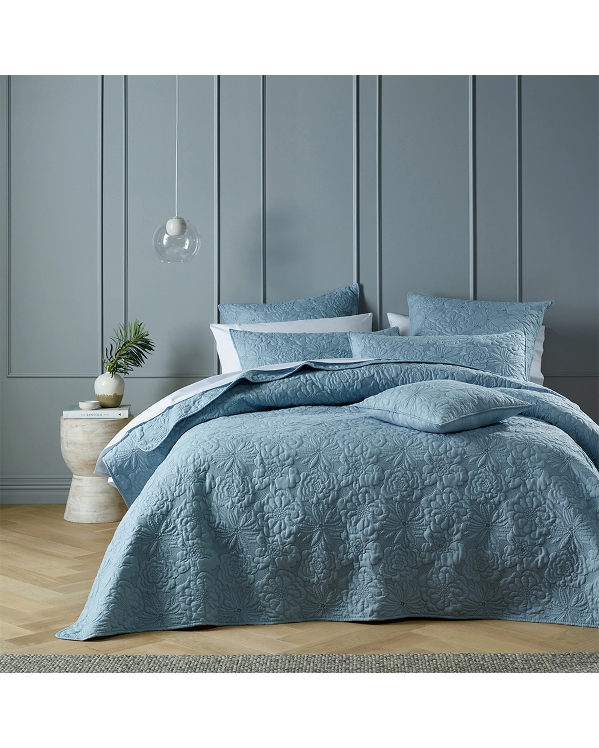 1 Bianca Sabrina Bedspread Provincial - King Bed - Blue, 1 of 3