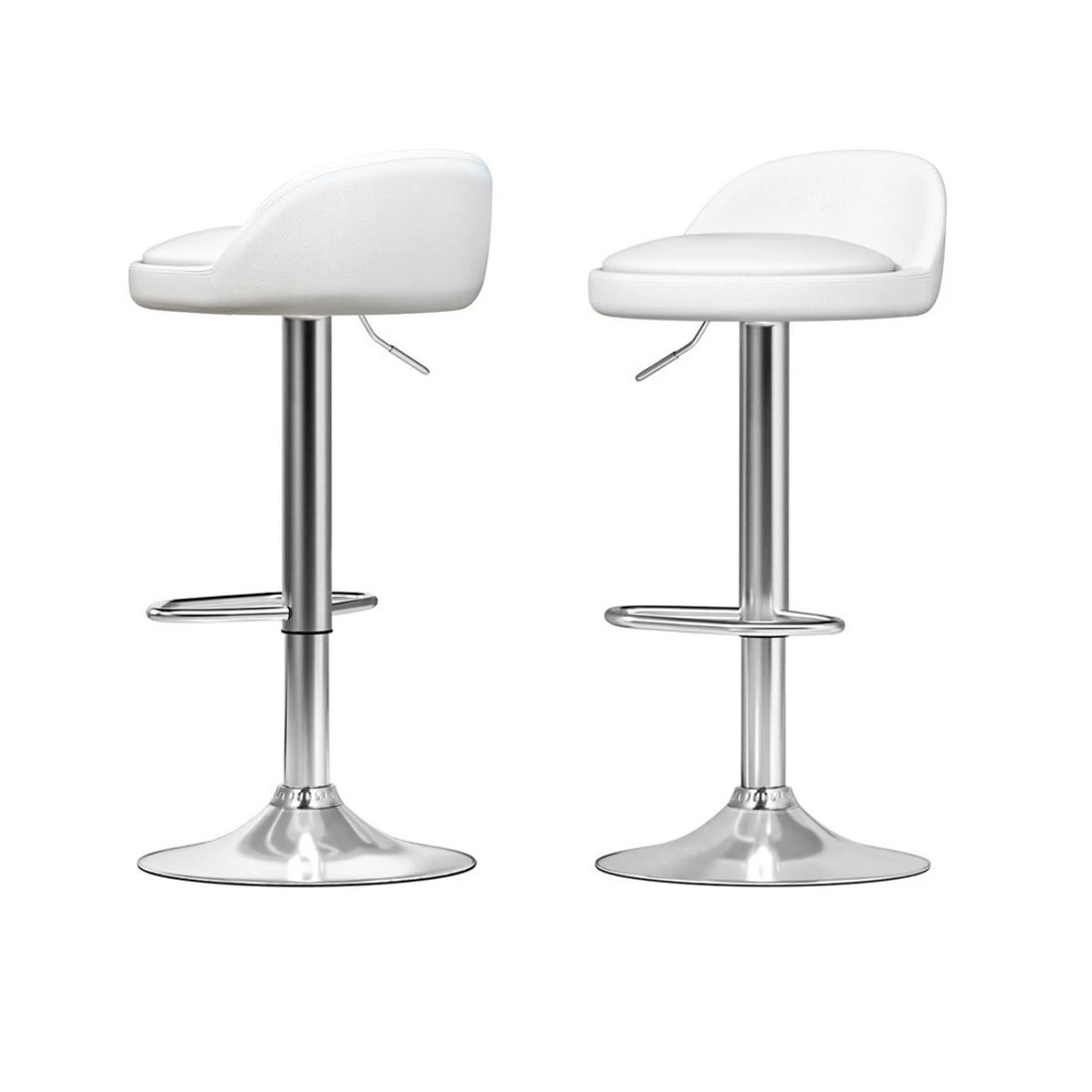 4 Artiss Bar Table and Stools Set Dining Desk Kitchen Chairs Cafe Pub - White, 4 of 5