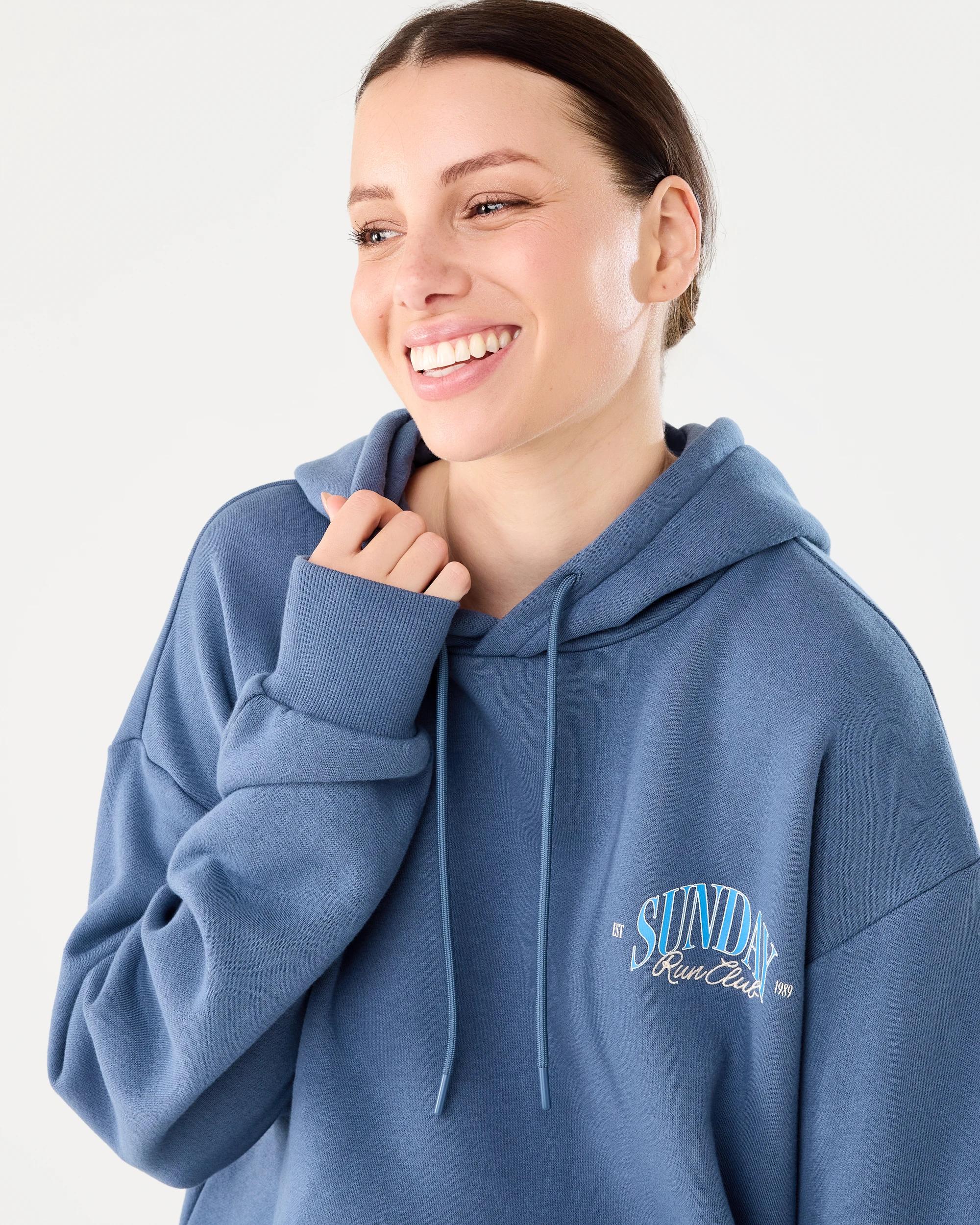 4 Active Womens Graphic Fleece Hoodie Nightfall, 4 of 8
