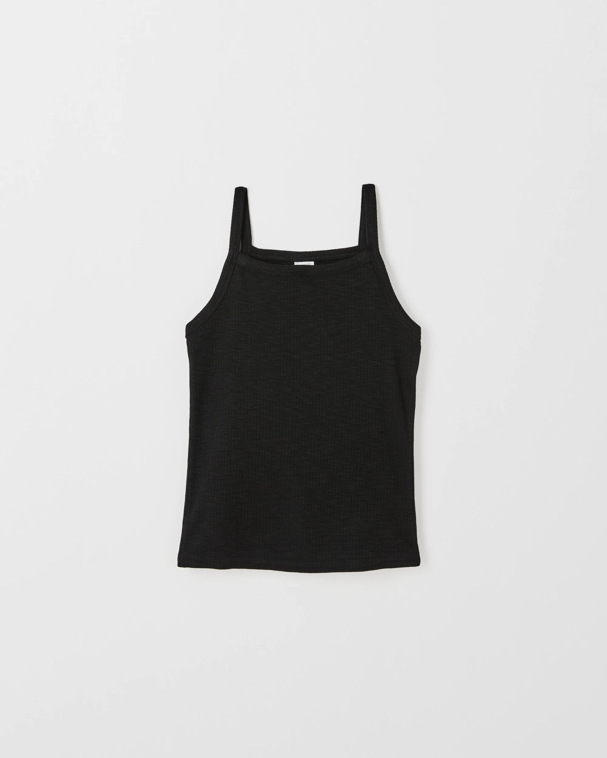 1 Target Kids Essential Slub Rib Singlet BLACK, 1 of 2